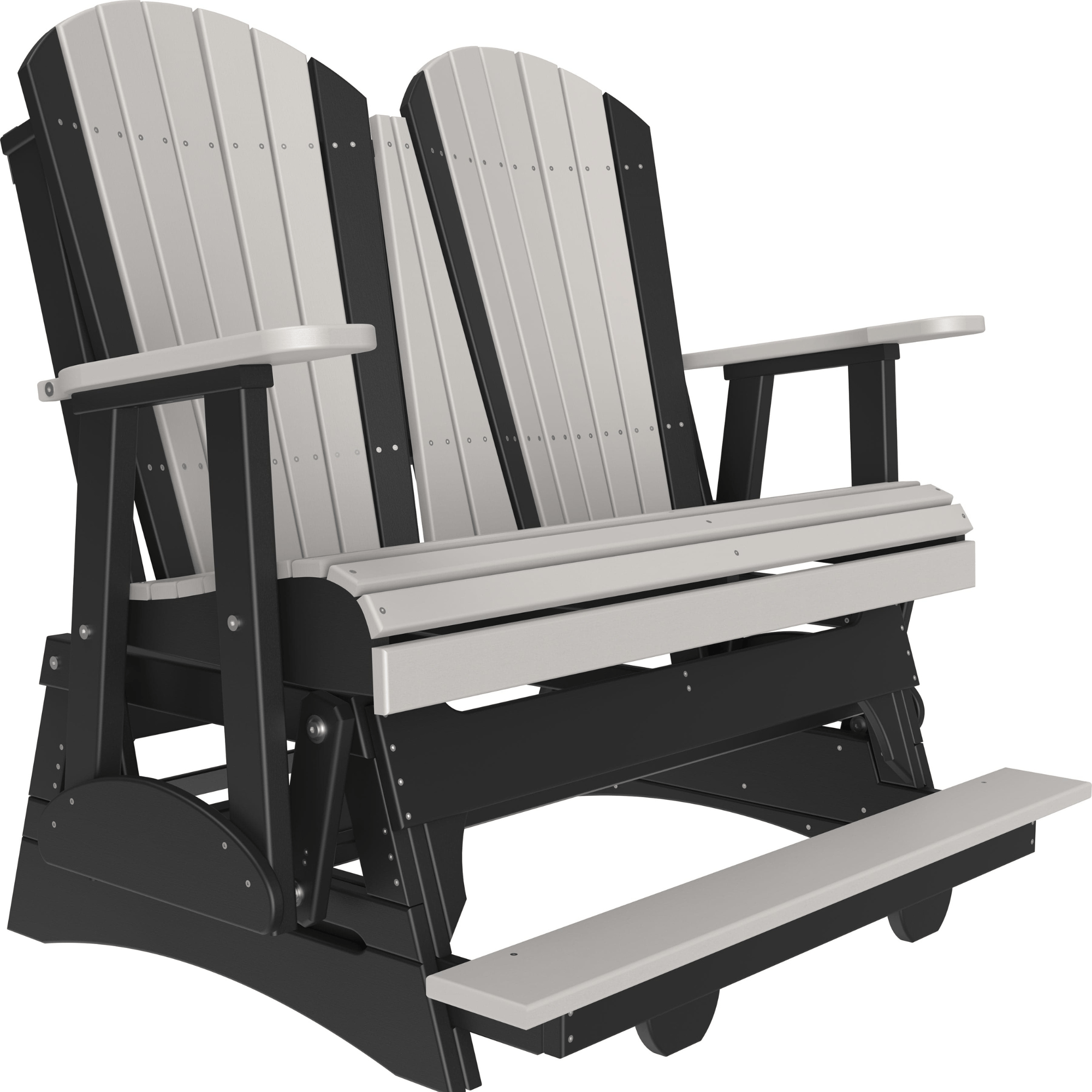 LuxCraft Adirondack 4-Foot Poly Composite Balcony Patio Glider