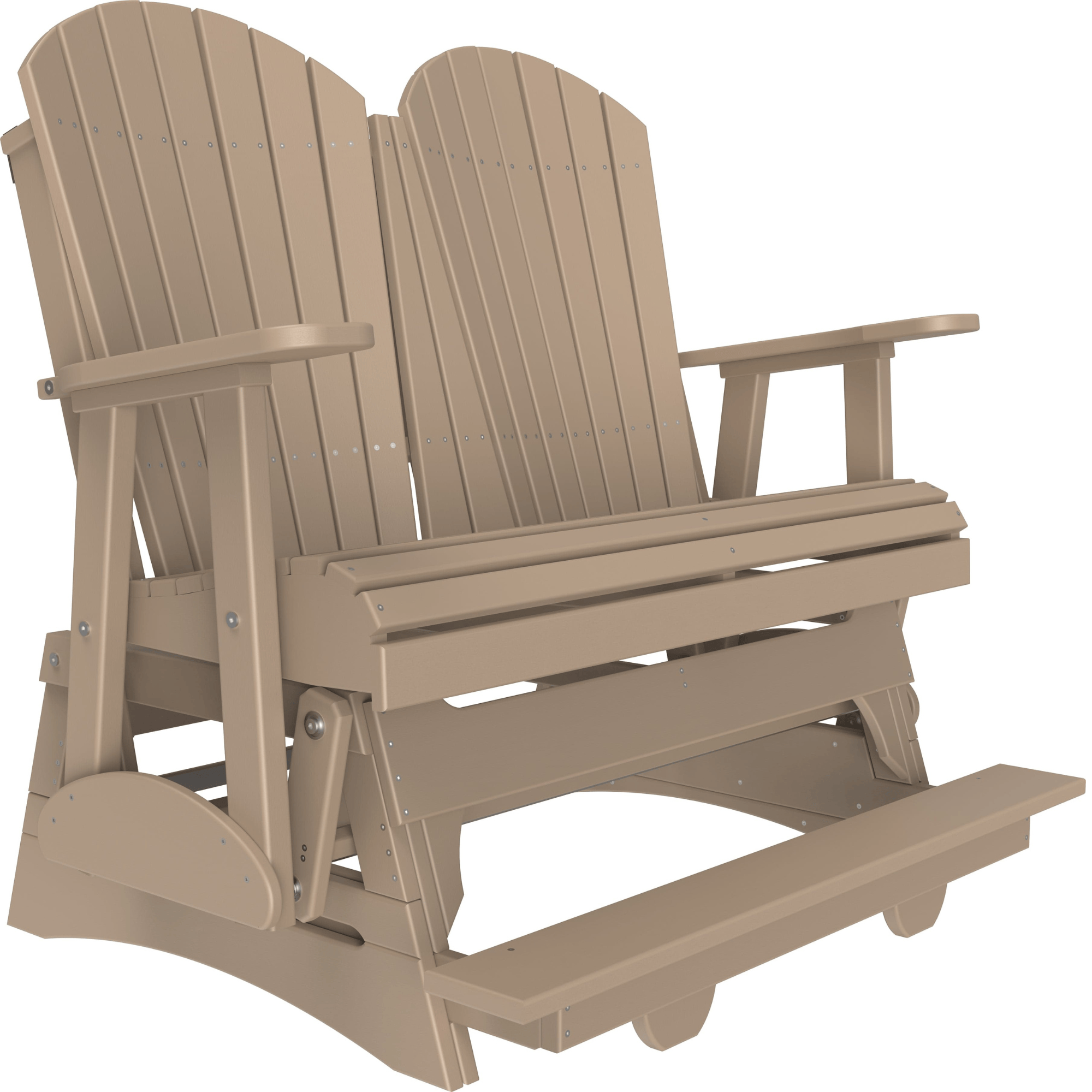 LuxCraft Adirondack 4-Foot Poly Composite Balcony Patio Glider