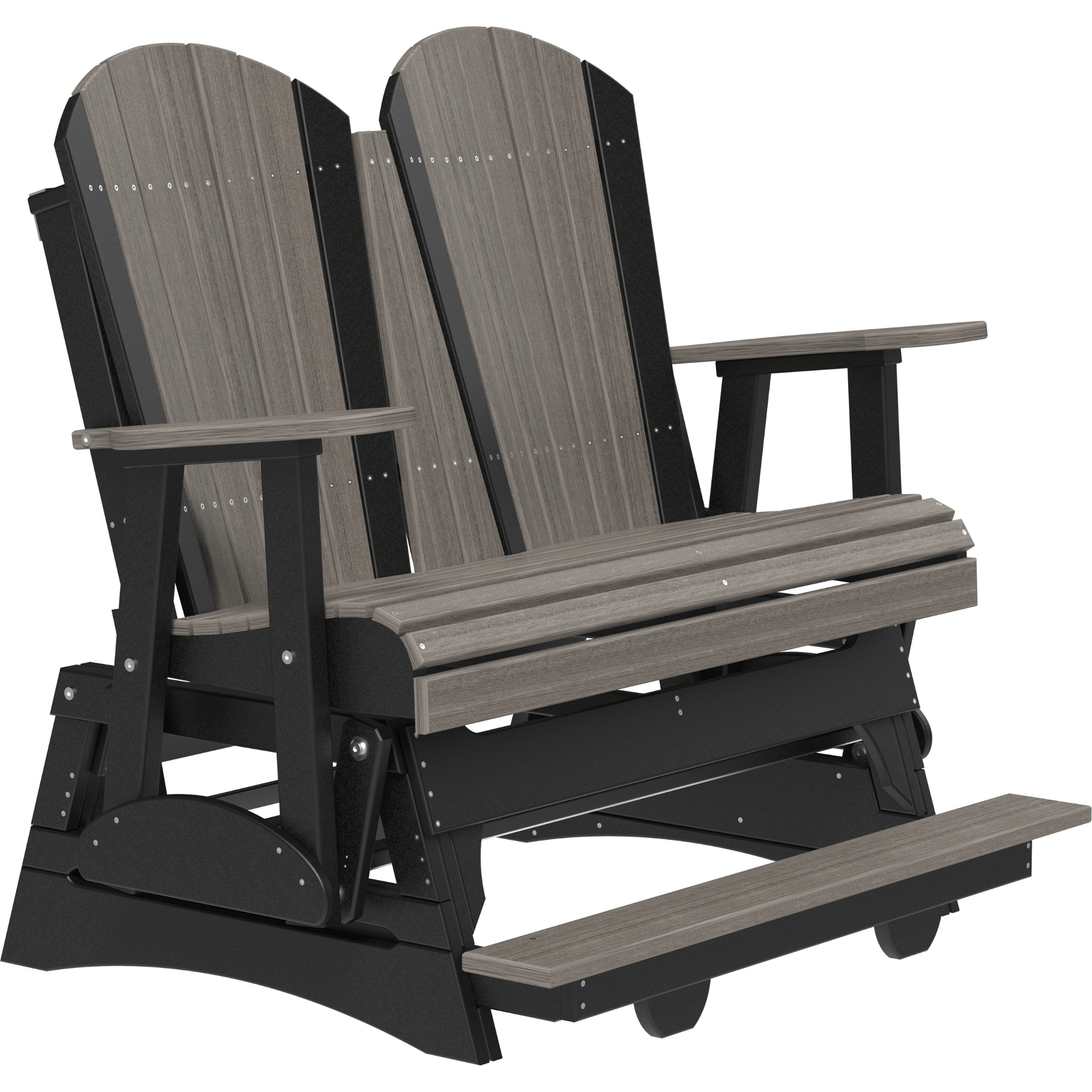 LuxCraft Adirondack 4-Foot Poly Composite Balcony Patio Glider
