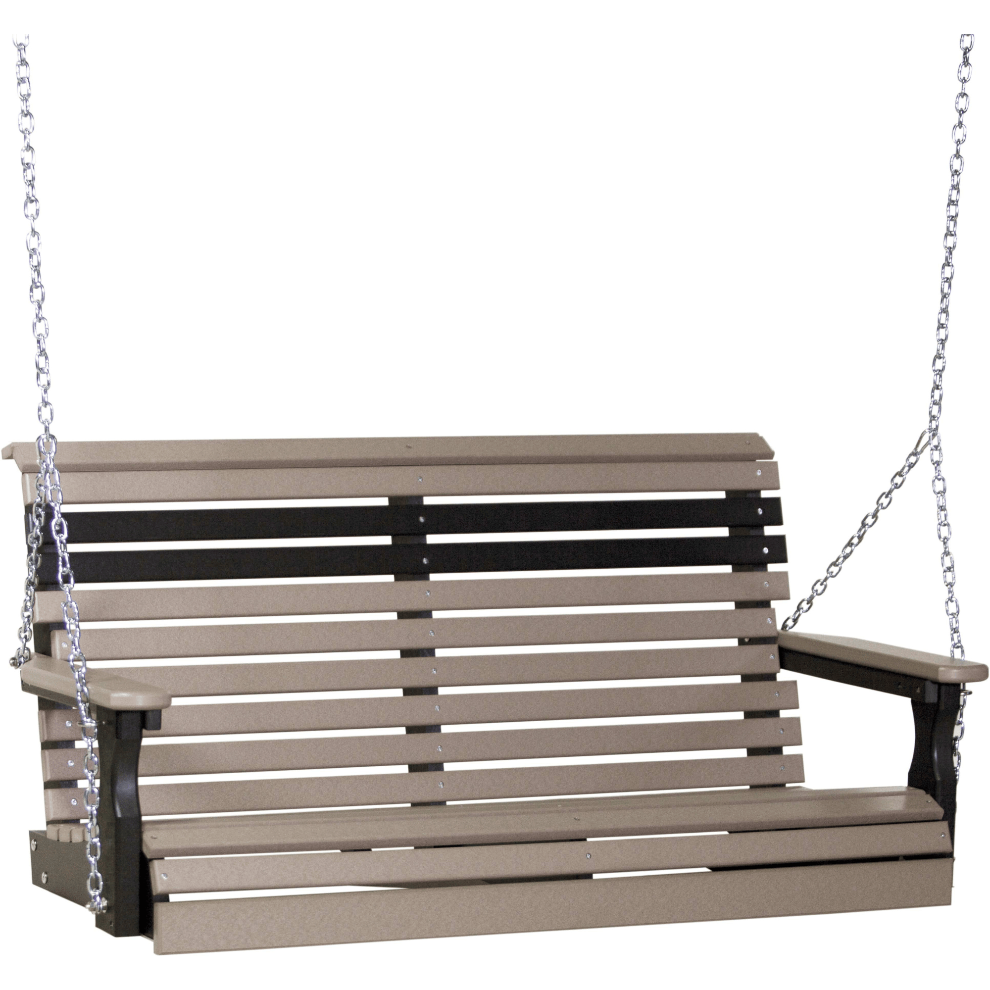 LuxCraft Rollback 4-Foot Poly Composite Porch Swing