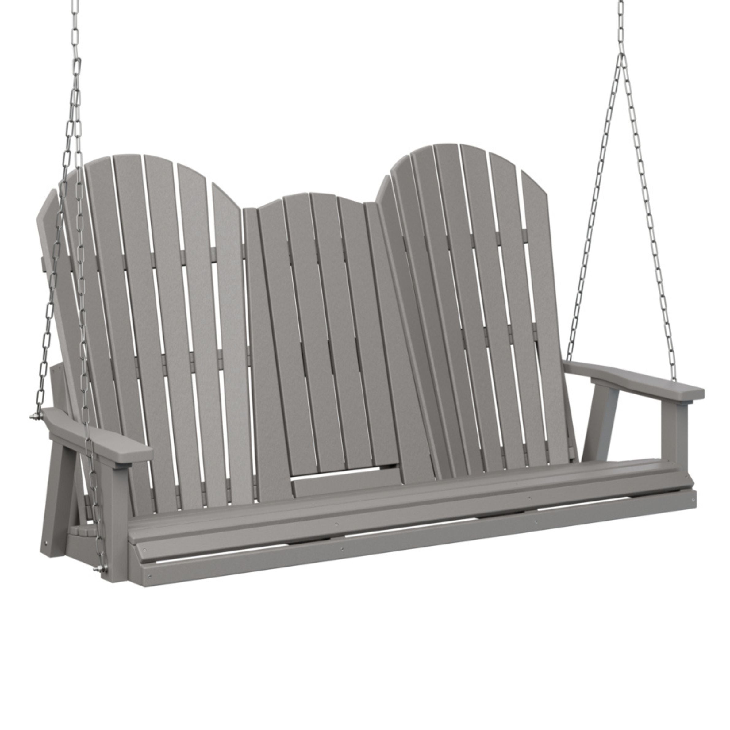 Berlin Gardens Comfo Back Poly Lumber Three Seat Console Swing with Stainless Steel Chains