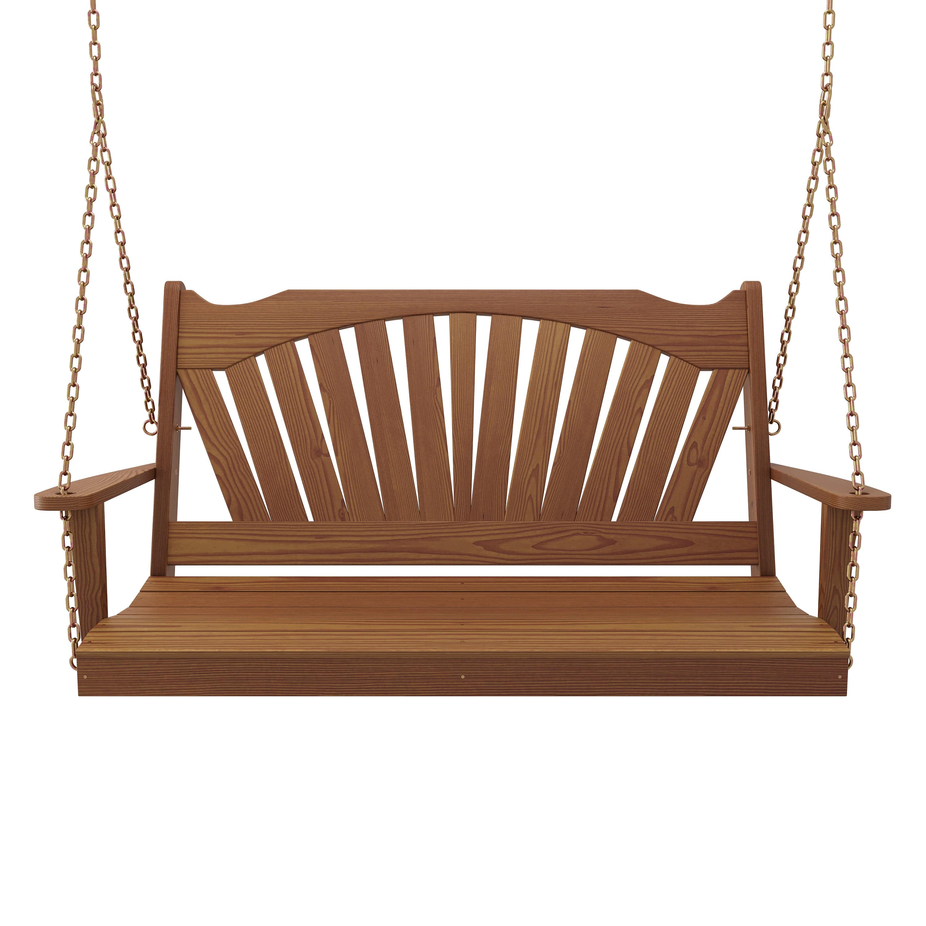 Keystone Amish Co. Sunburst Porch Swing, 6 Foot, Mushroom Stain