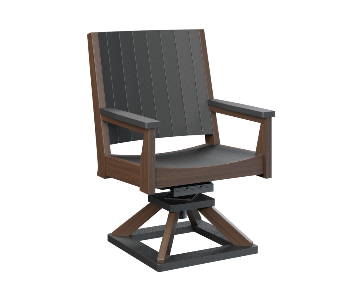 Berlin Gardens Mayhew Outdoor Poly Lumber Chat Swivel Rocker Dining Chair