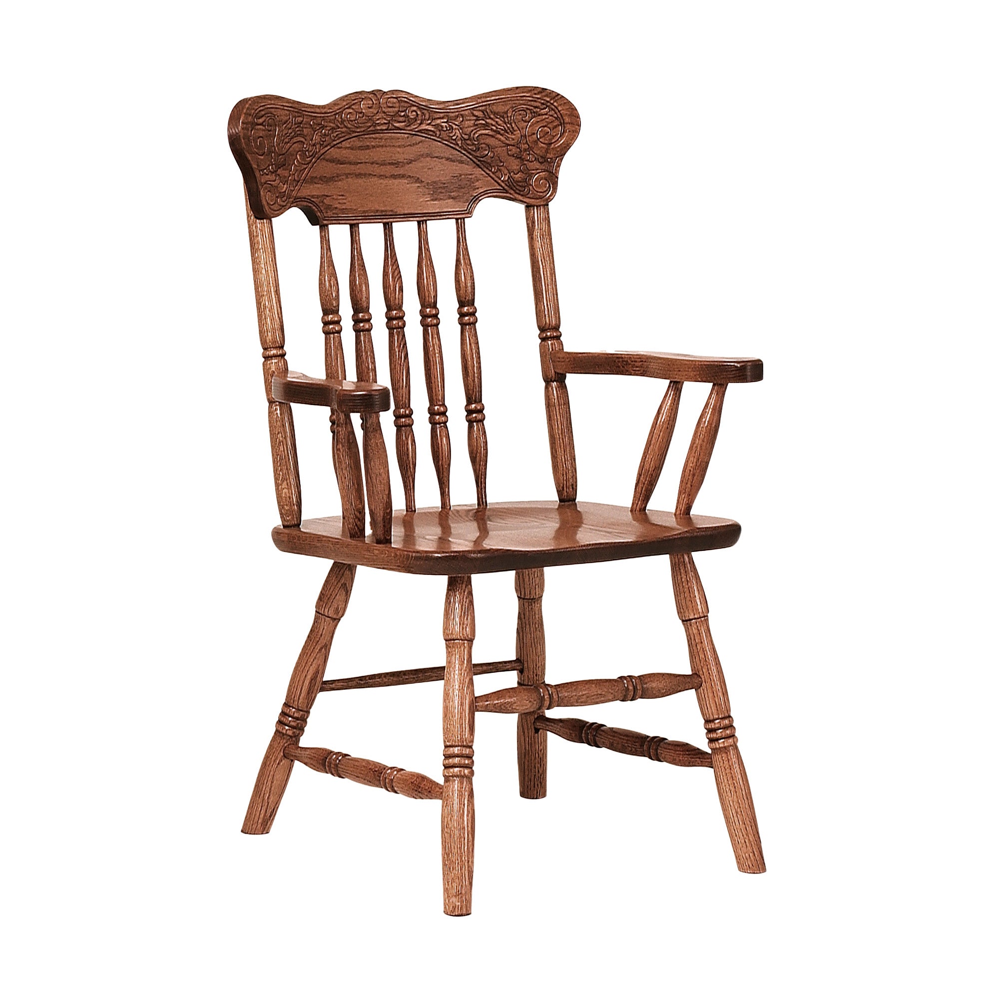 Hoosier Timbercraft Merriam Amish Pressback Dining Arm Chair