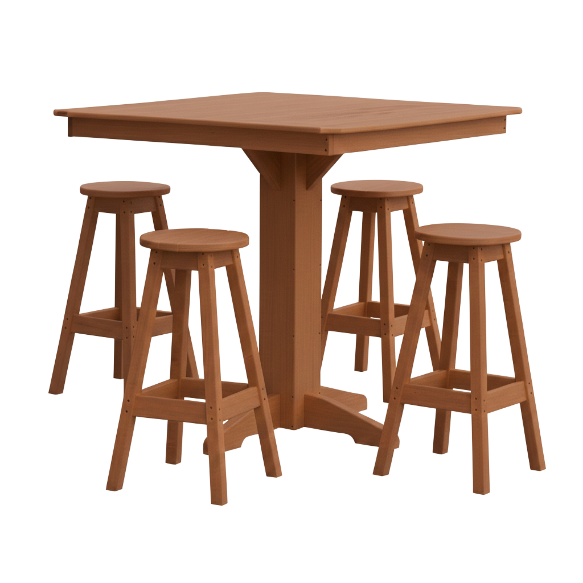 Keystone Amish Co. Sierra 5-Piece Poly Bar Stool Dining Set
