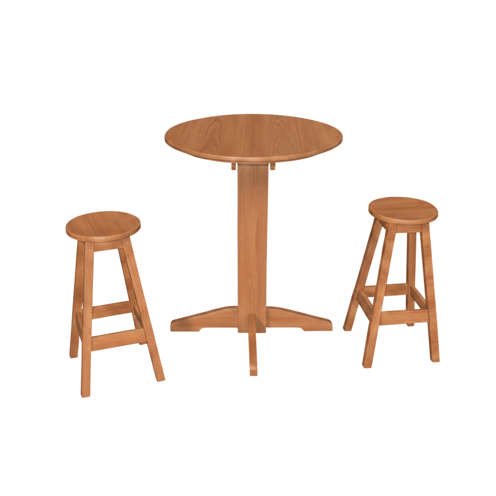 Keystone Amish Co. Sierra 2 Person Poly Round Bar Dining Set