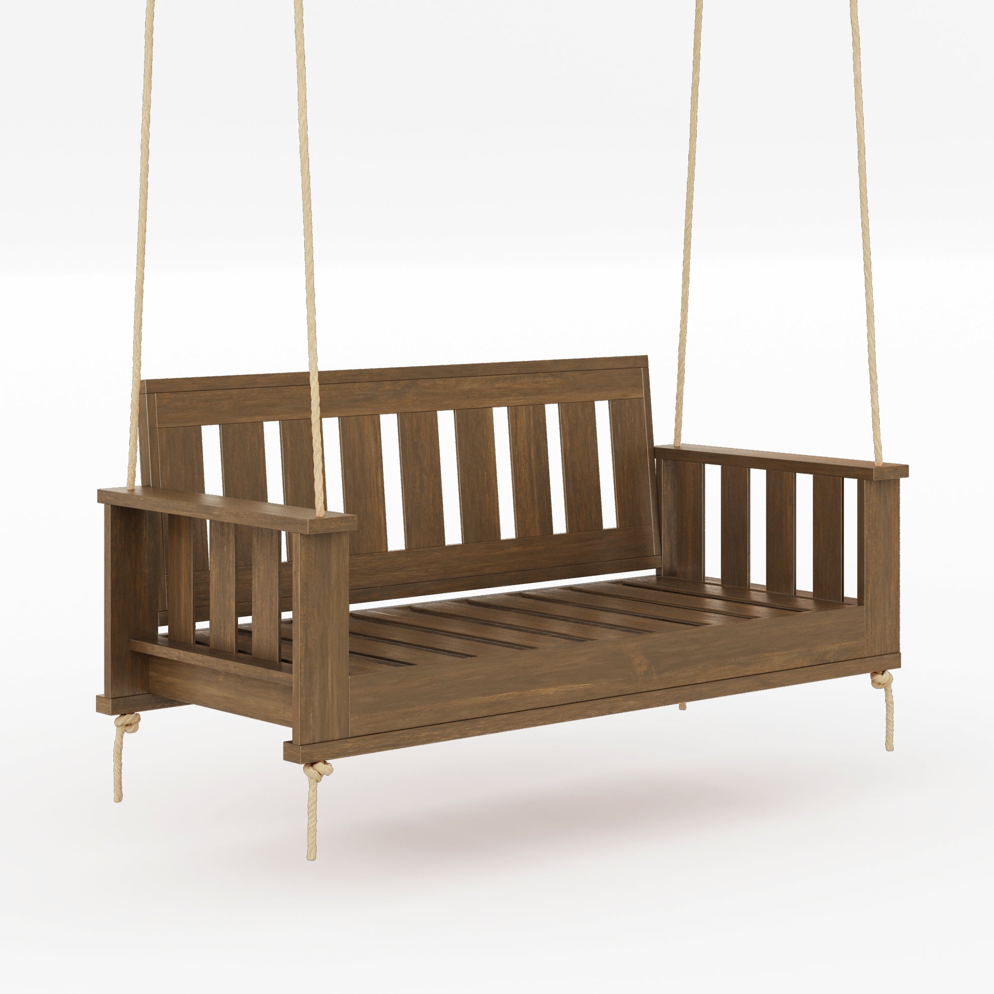 Amish Casual Rockford Daybed Swing Package with Included Cushions, Sofa, Oak Stain with Clearcoat