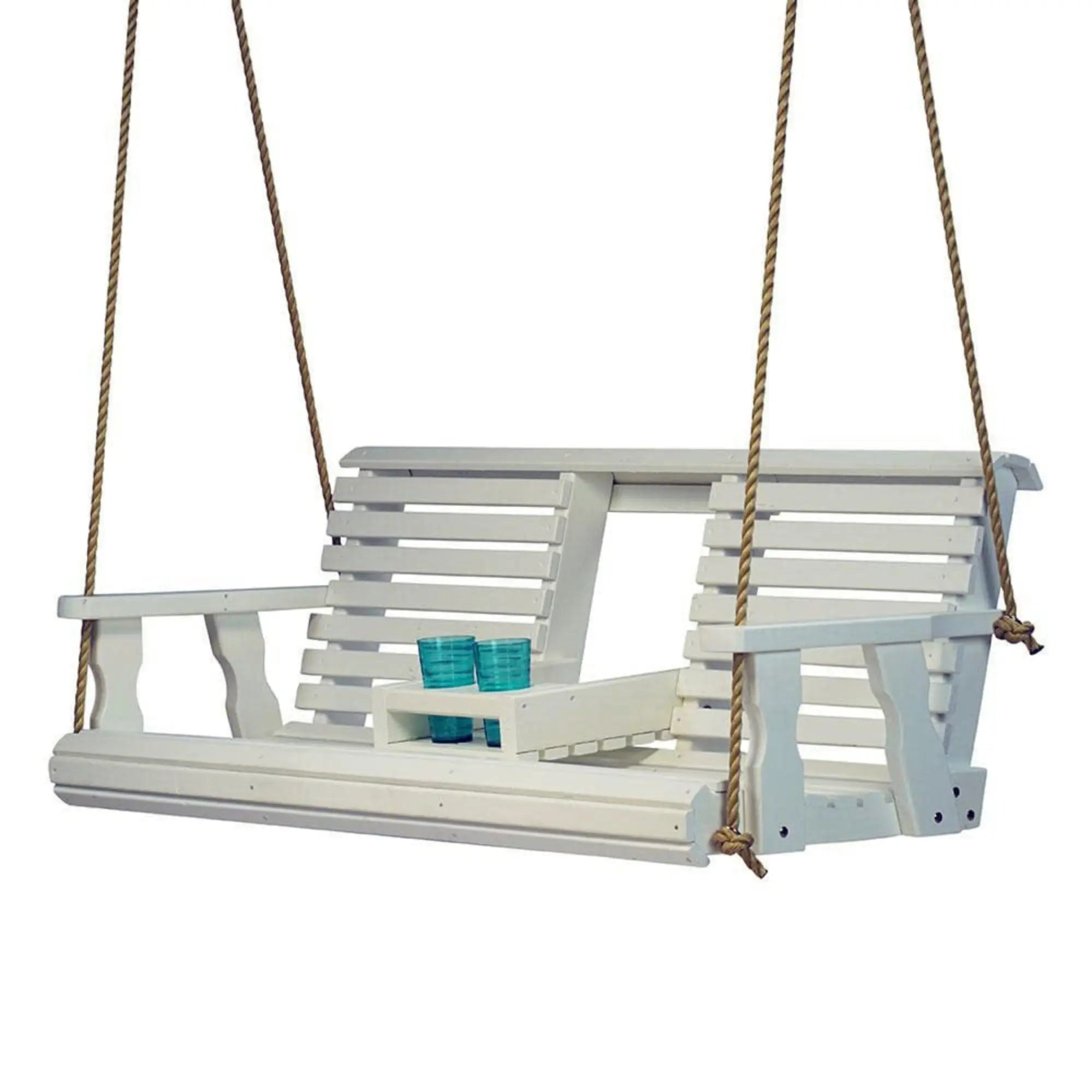 Porchgate Amish Heavy Duty Rollback Console Porch Swing
