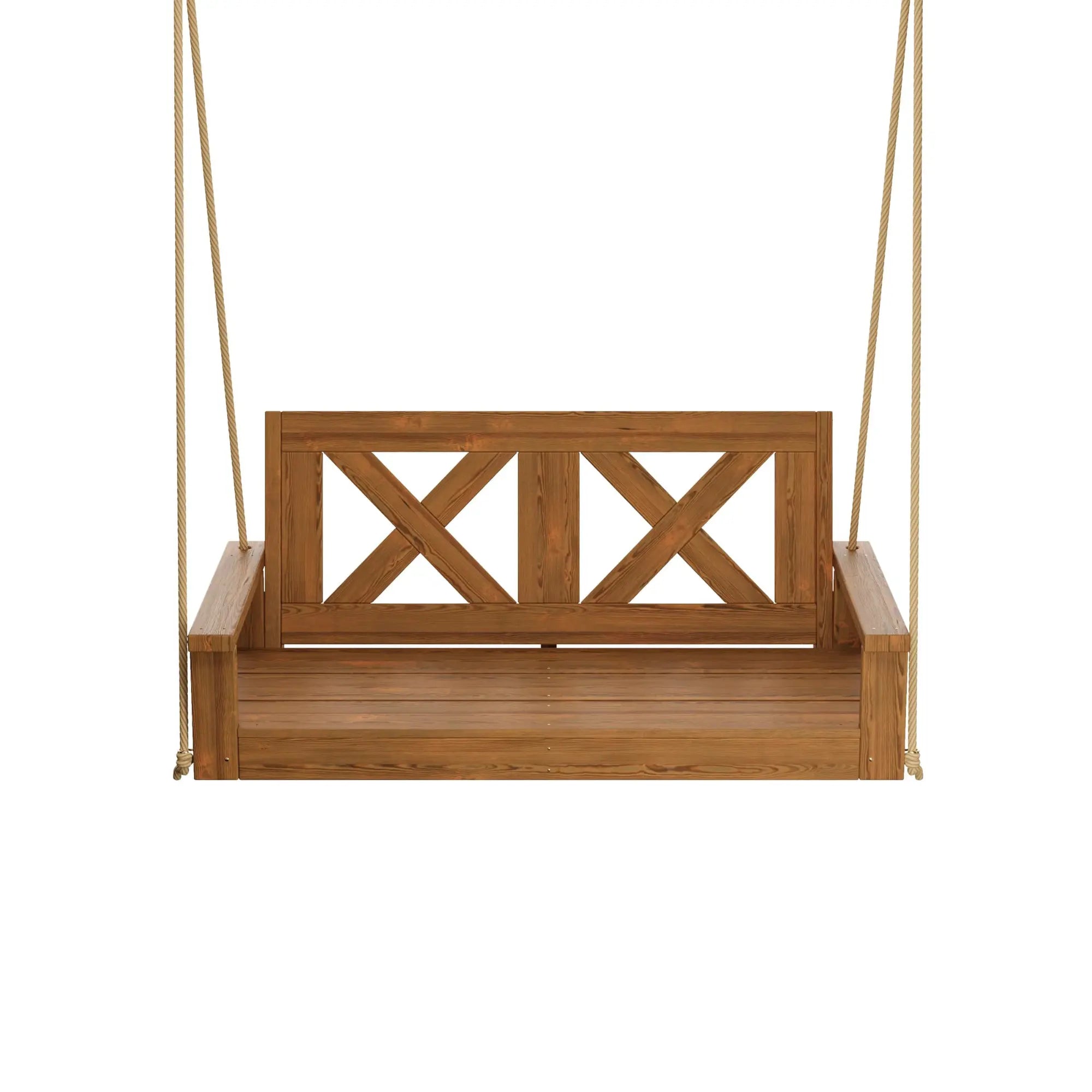Porchgate Amish Heavy Duty 700 Lb 4-Foot Farmhouse Porch Swing - Oak Stain