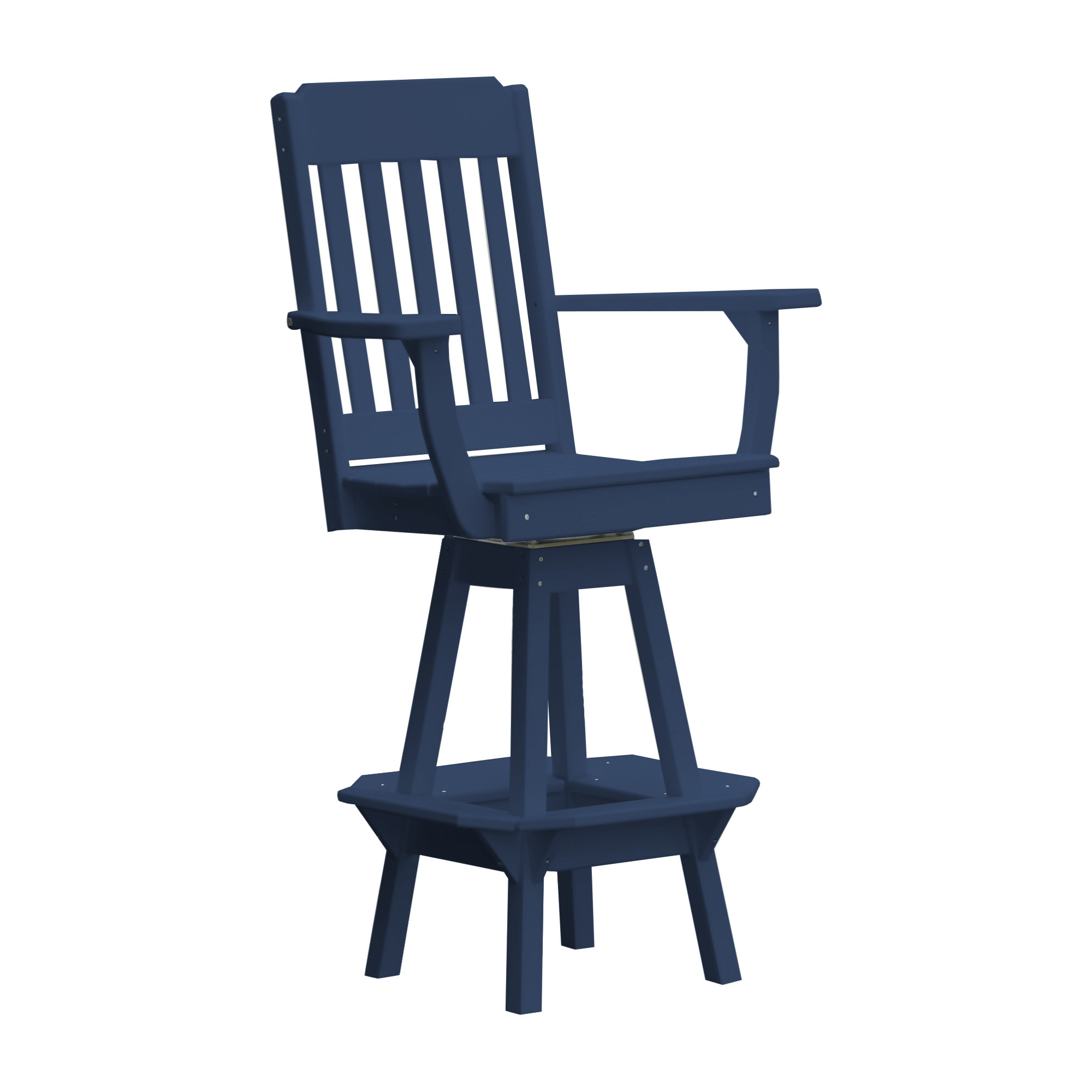 Keystone Amish Co. Traditional Poly Composite Swivel Bar Chair