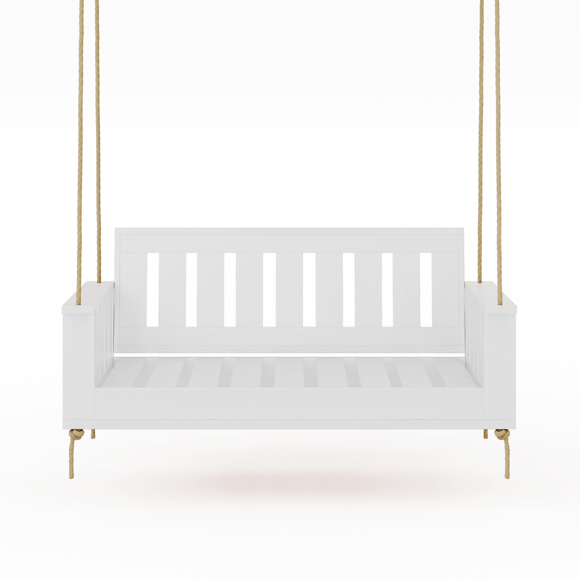 Amish Casual Rockford Daybed Swing Package with Included Cushions, Sofa, Pure White Paint