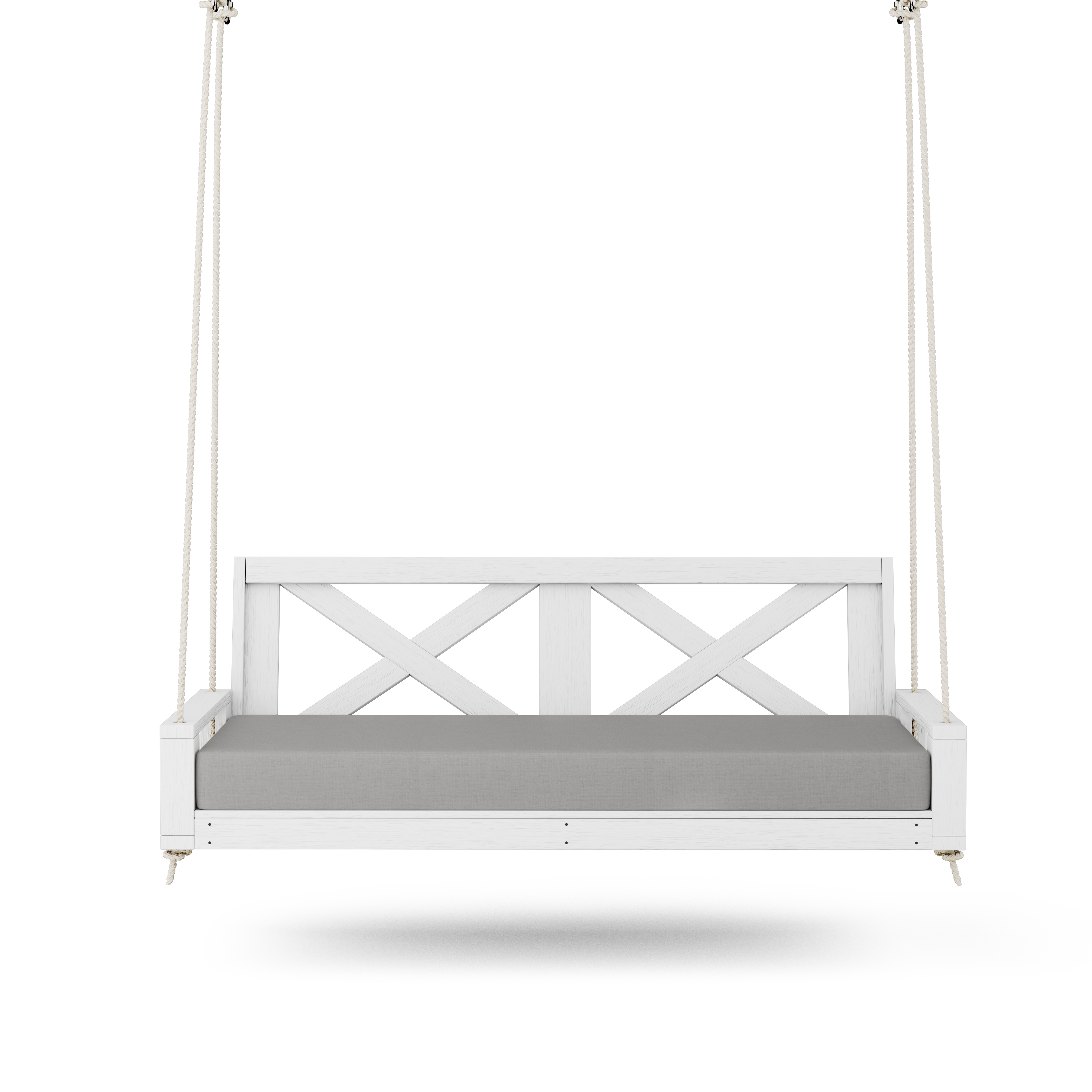 Amish Casual Malvern Porch Swing Bed, 6 Ft White