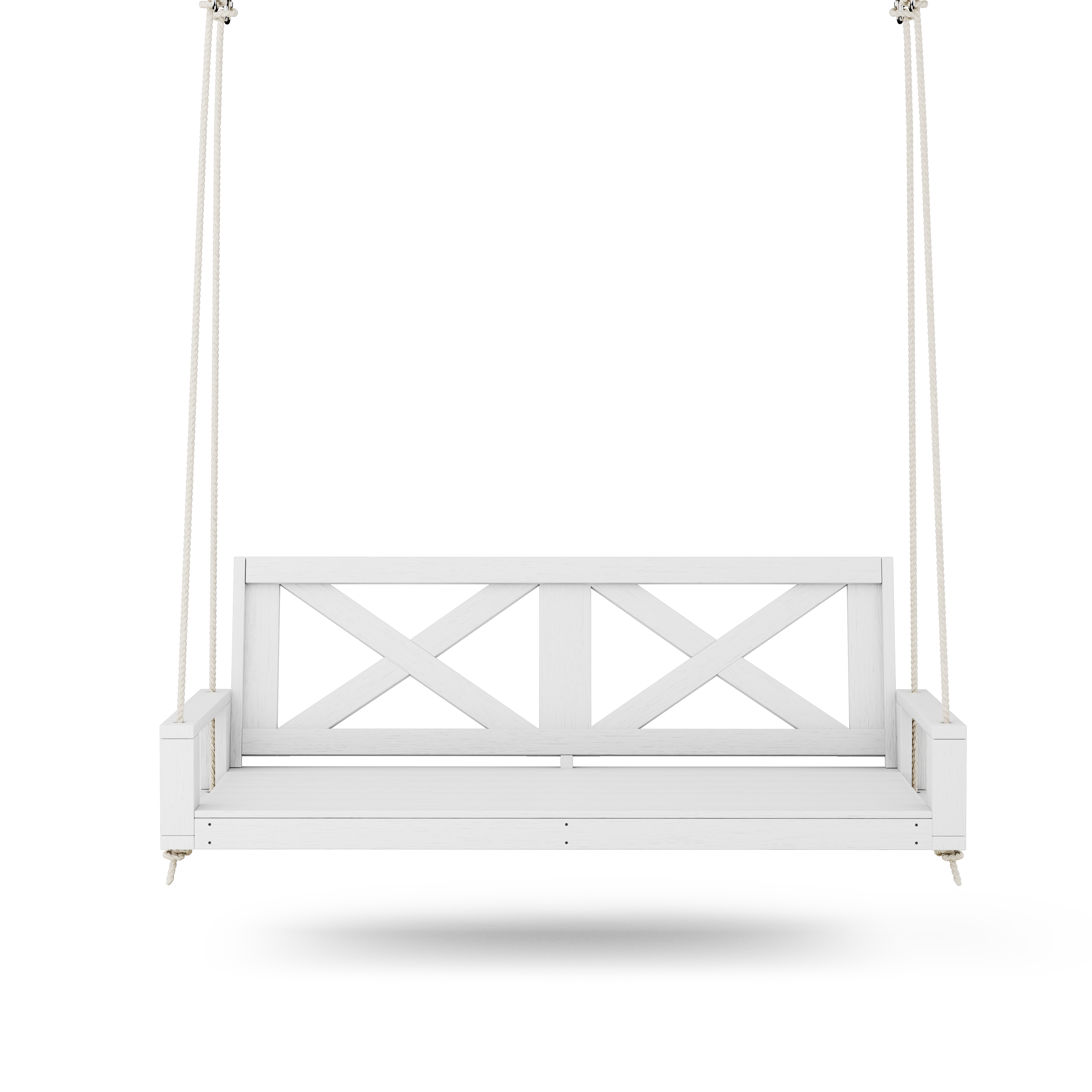 Amish Casual Malvern Porch Swing Bed, 6 Ft White
