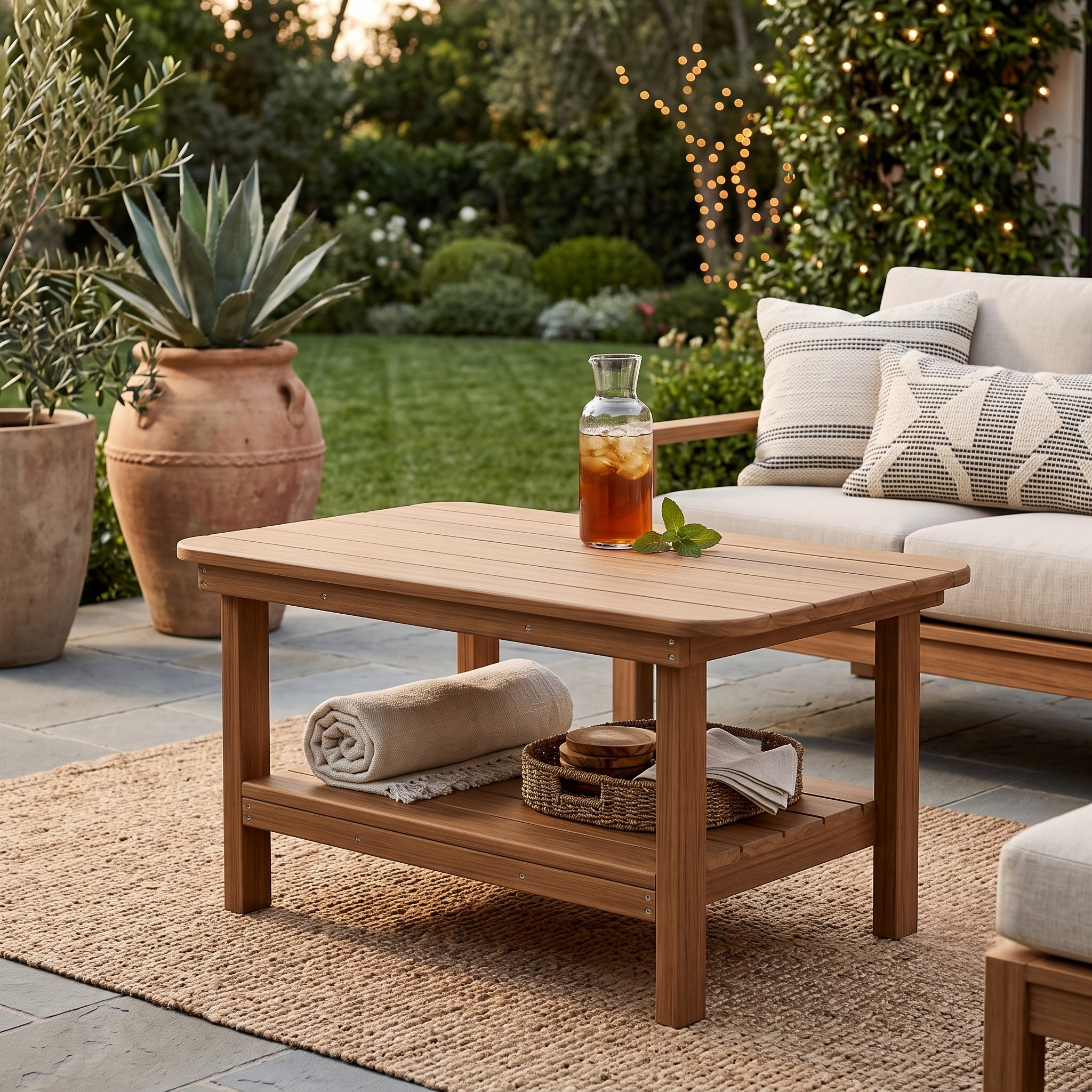 Berlin Gardens Outdoor Poly Lumber Rectangle Coffee Table