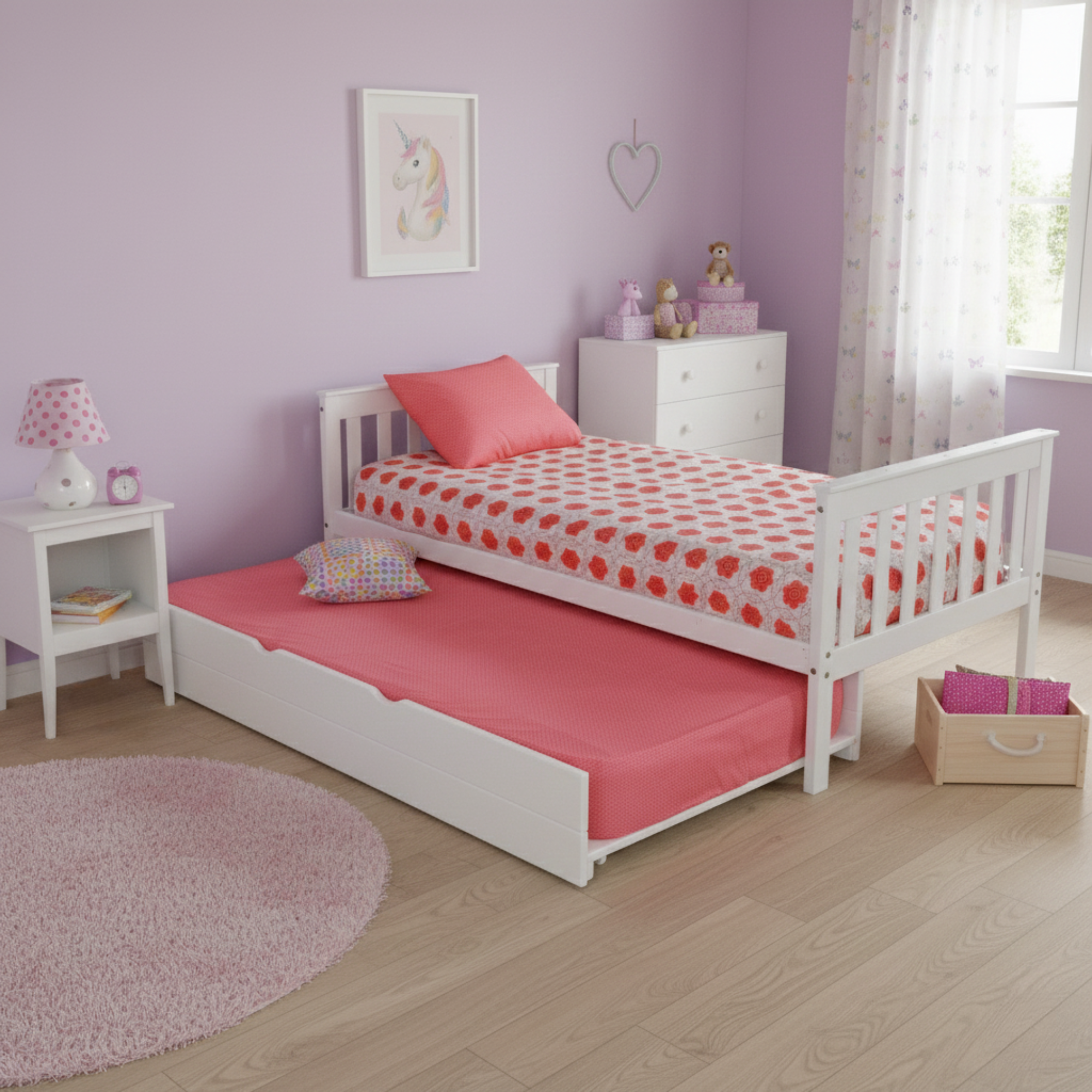 Versaloft Mission Amish Made Bed Frame with Trundle Unit