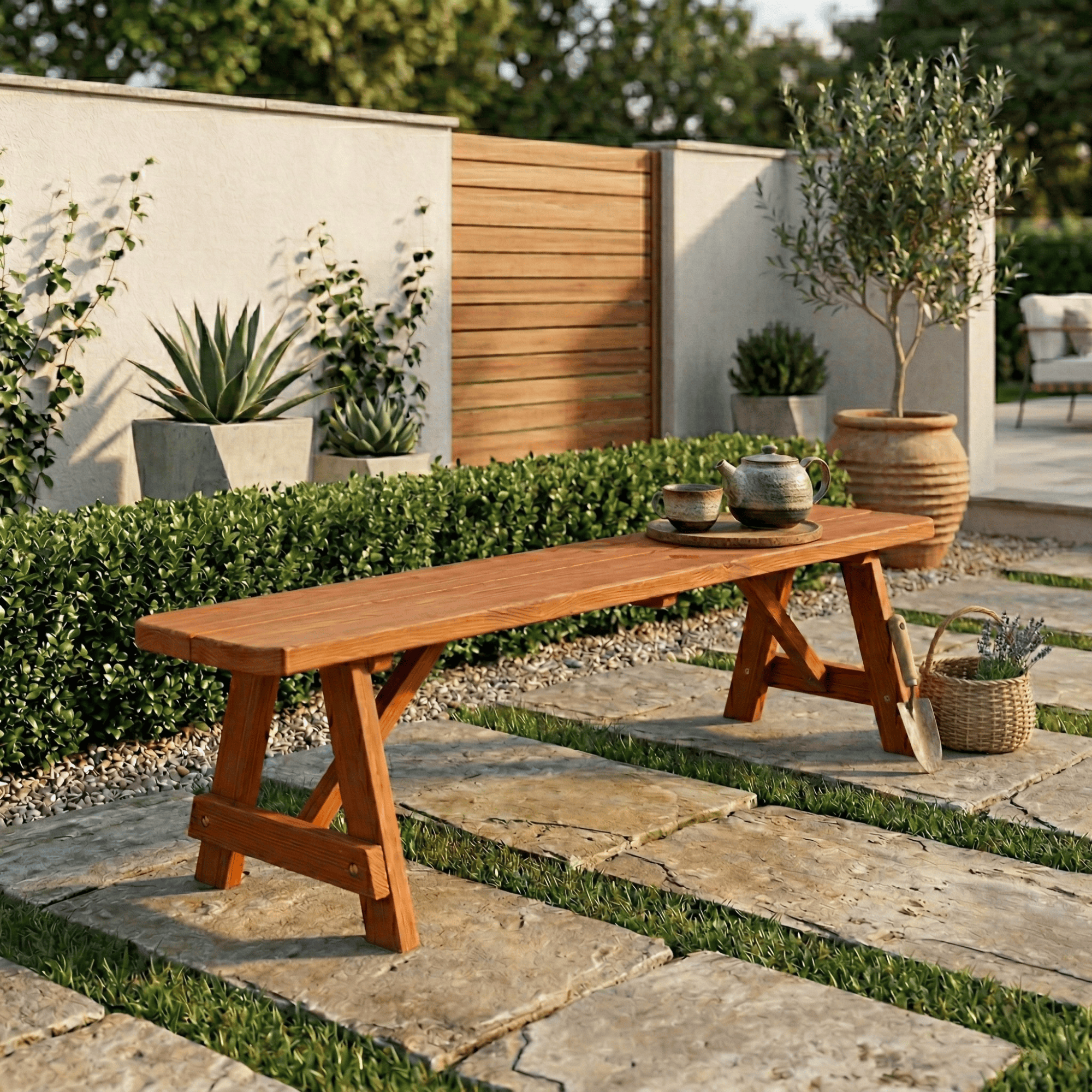Keystone Amish Co. Red Cedar Traditional Outdoor Bench
