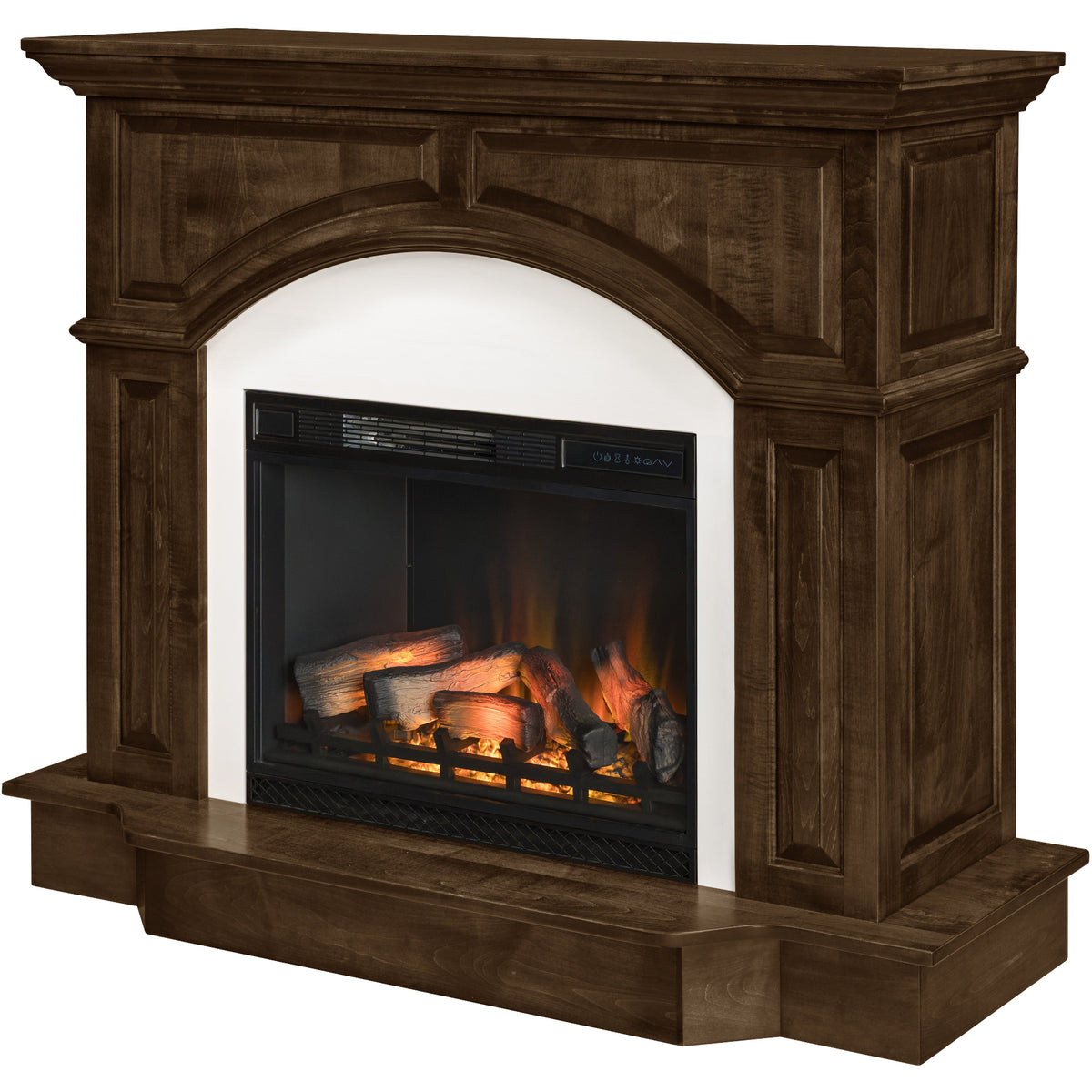 Ridgeline Fireplace in Charwood Stain