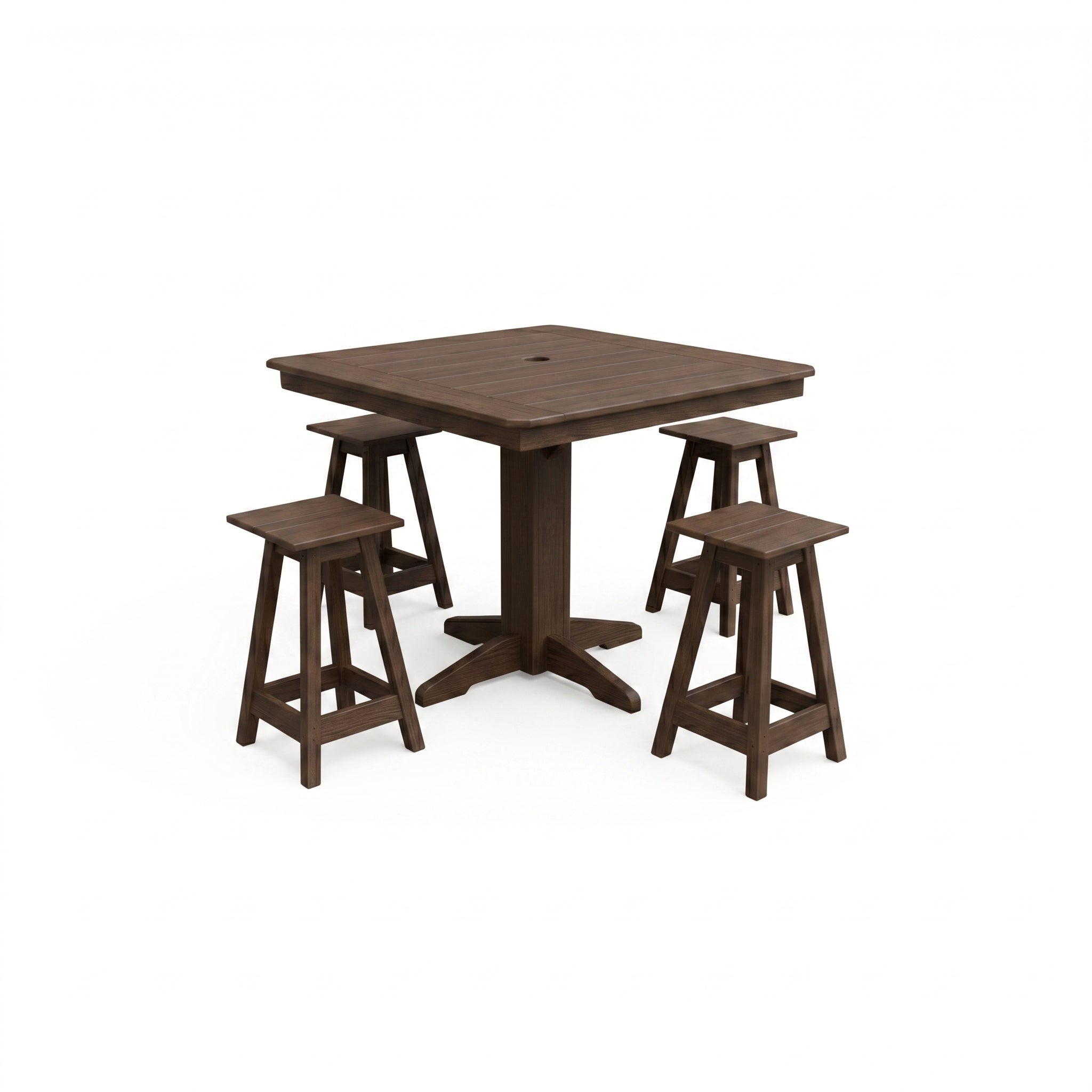 Keystone Amish Co. Riley 5-Piece Poly Counter Height Barstool Dining Set