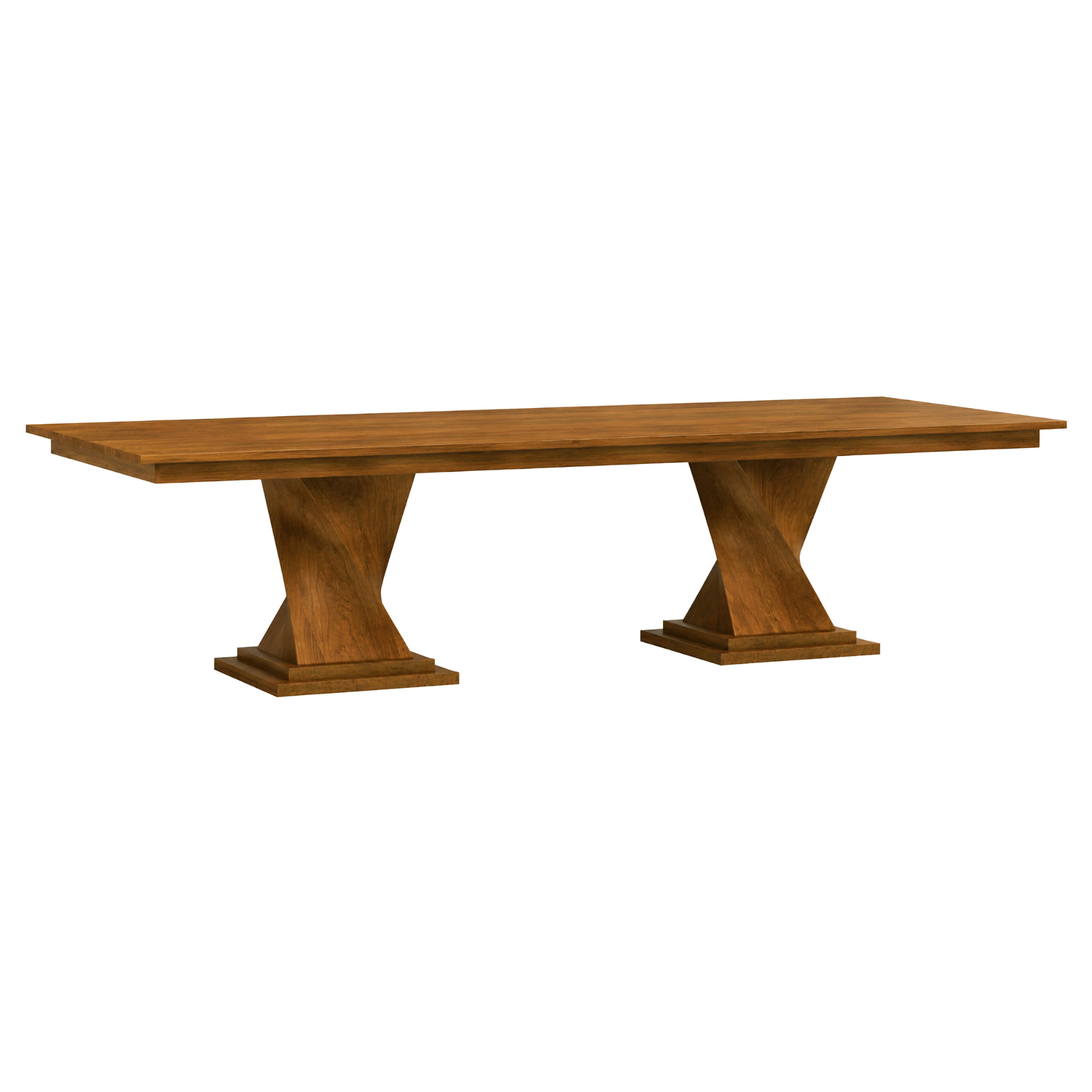 Hoosier Timbercraft Westfield Sap Cherry Double Pedestal Table