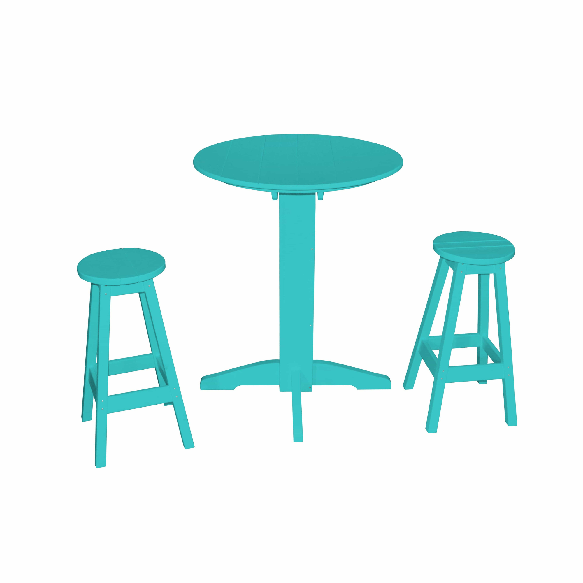 Keystone Amish Co. Sierra 2 Person Poly Round Bar Dining Set