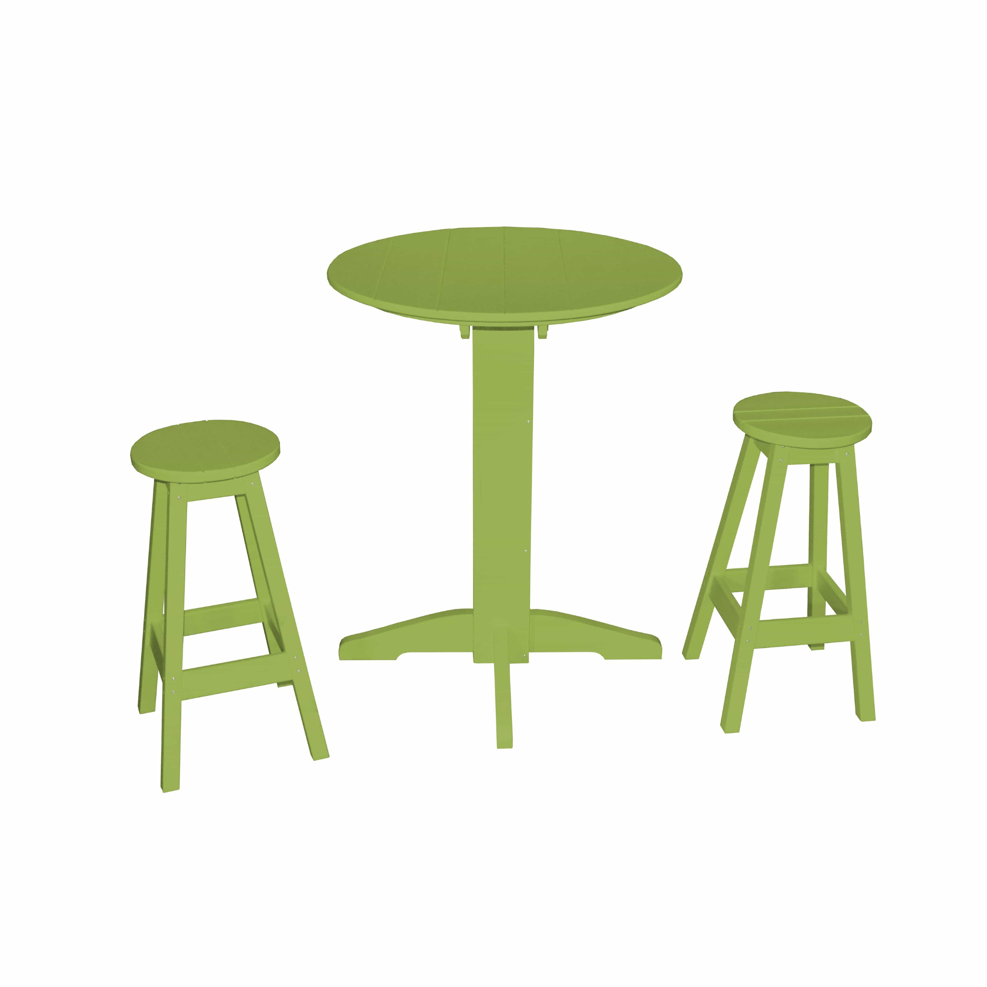 Keystone Amish Co. Sierra 2 Person Poly Round Bar Dining Set