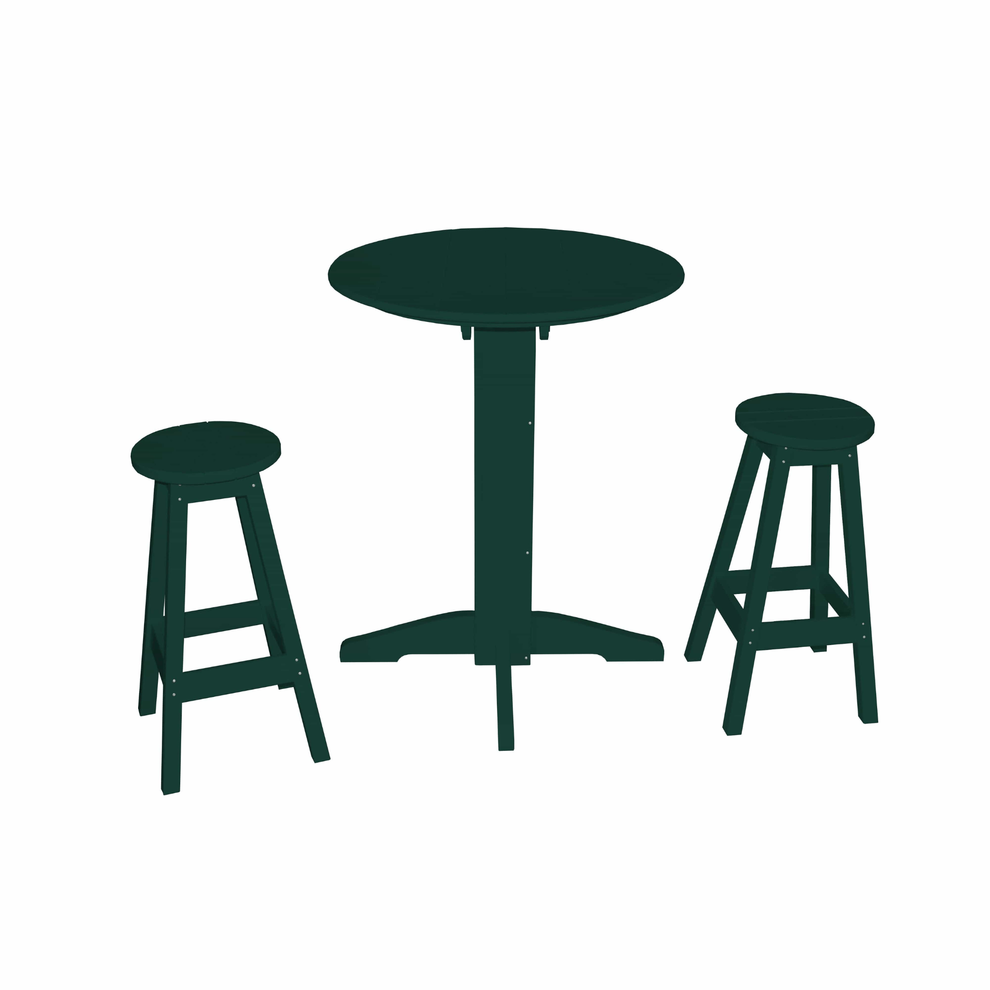 Keystone Amish Co. Sierra 2 Person Poly Round Bar Dining Set