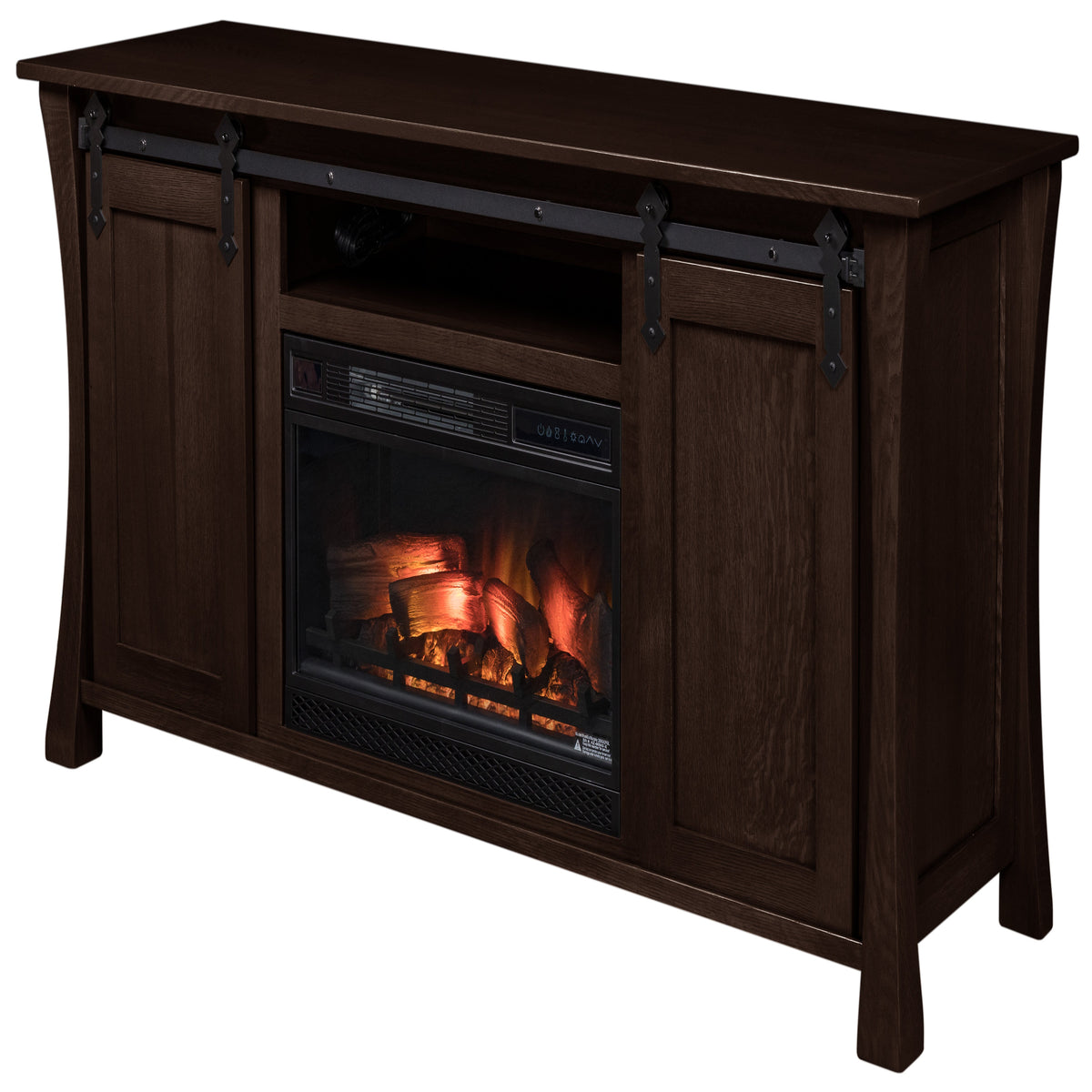 Silverton Fireplace Entertainment Center in Onyx Stain