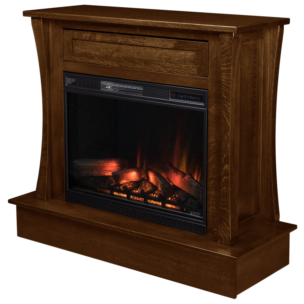 Silverton Wall Fireplace in Asbury Stain