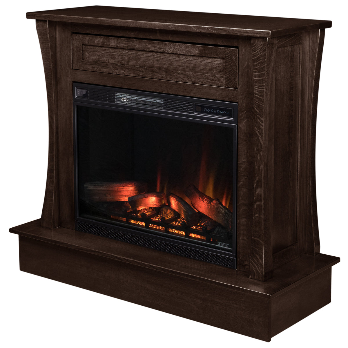 Silverton Wall Fireplace in Onyx Stain