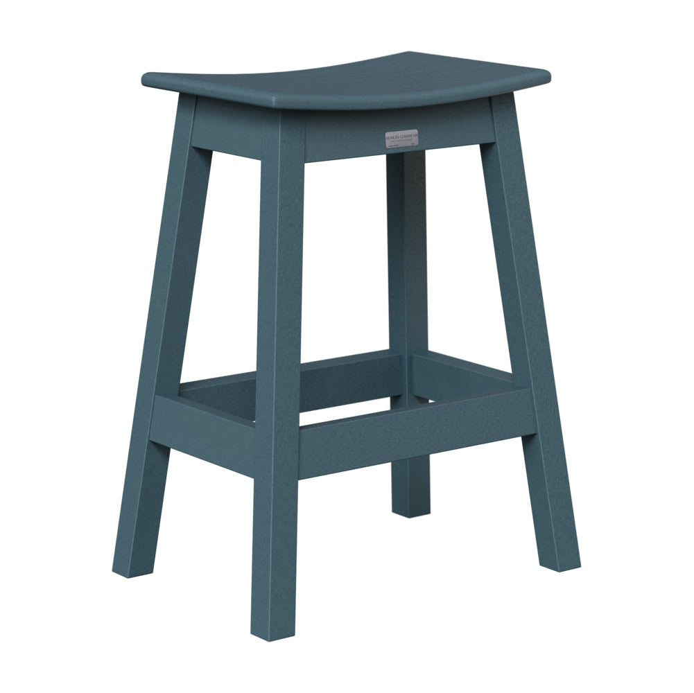 Berlin Gardens Outdoor Saddle Poly Lumber Counter Stool