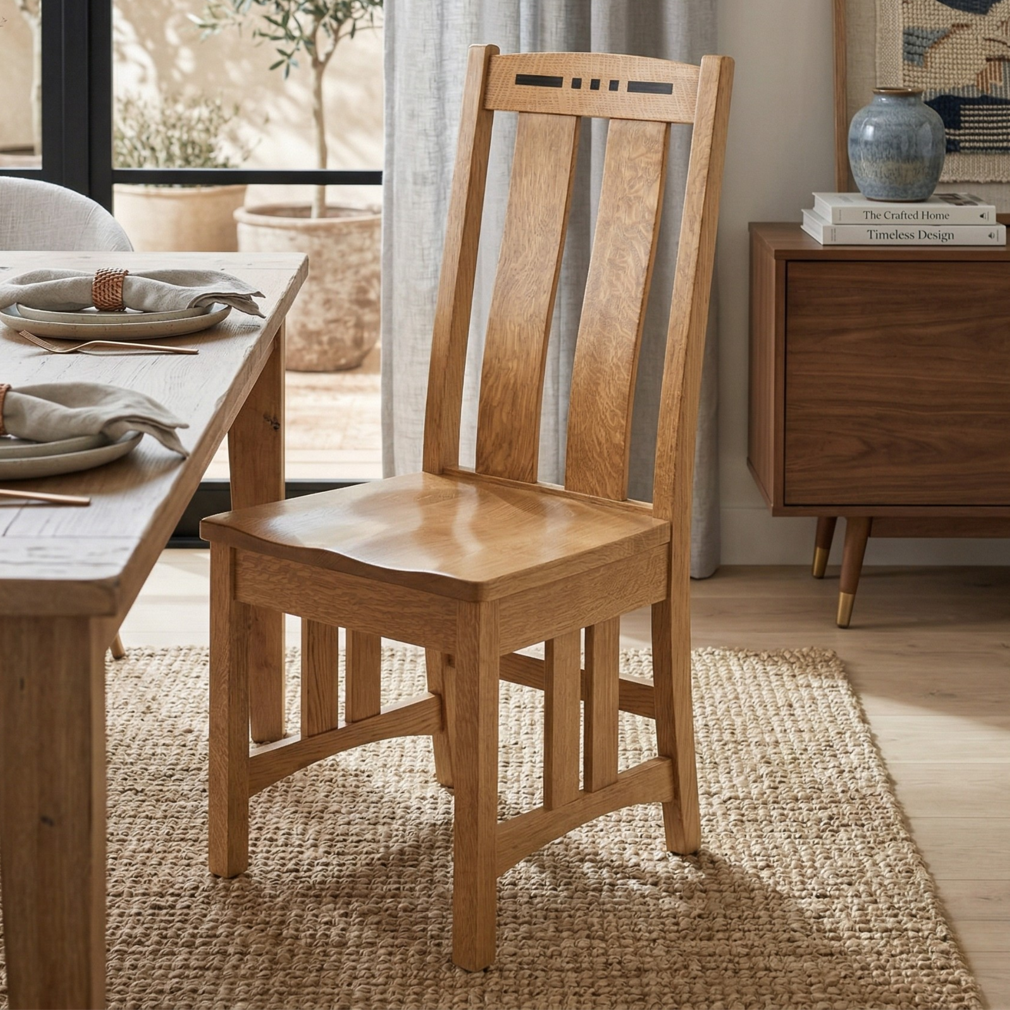 Hoosier Timbercraft Georgetown Side Oak Dining Chair