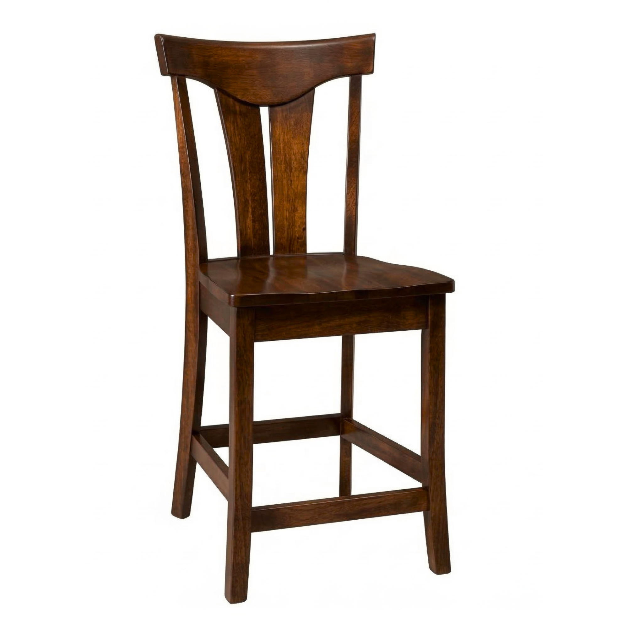 Hoosier Timbercraft Owen Stationary Bar Chair with Standard Top in Asbury Brown Stain