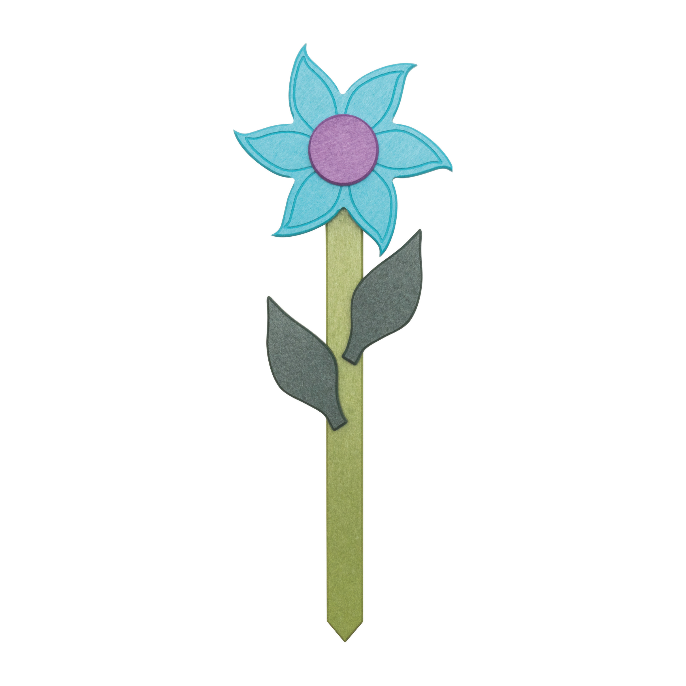 Stratton Field Poly Lumber 24-Inch Flower Garden Stake with Leaves