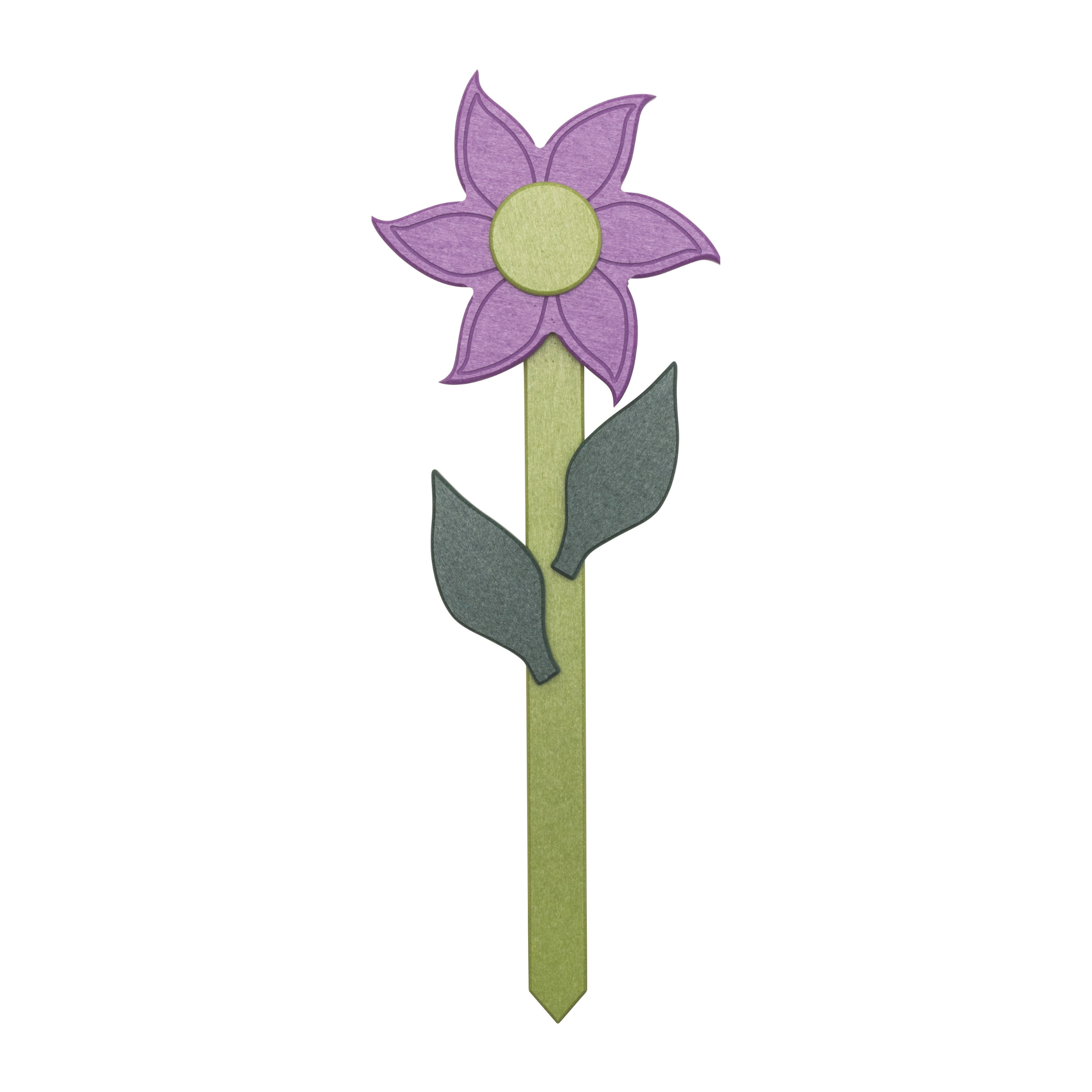 Stratton Field Poly Lumber 24-Inch Flower Garden Stake with Leaves