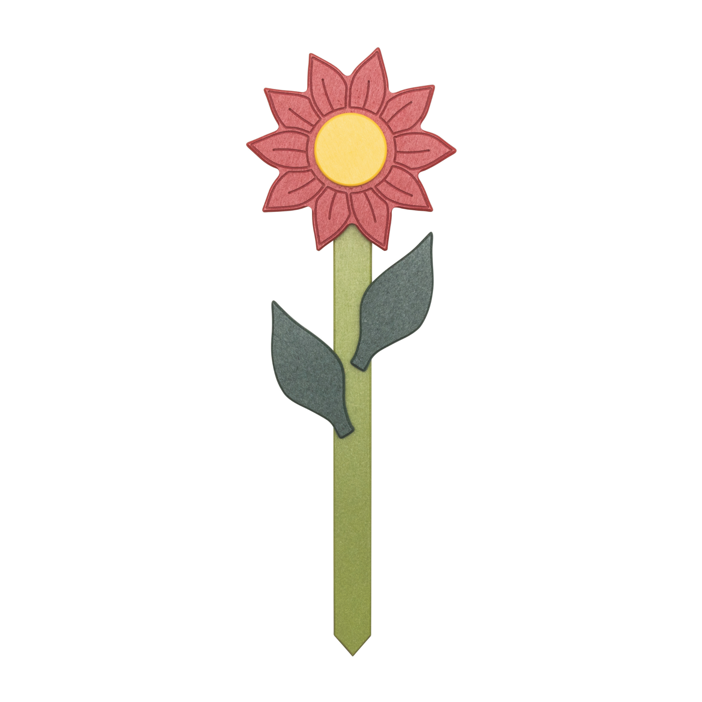 Stratton Field Poly Lumber 24-Inch Sunflower Garden Stake with Leaves