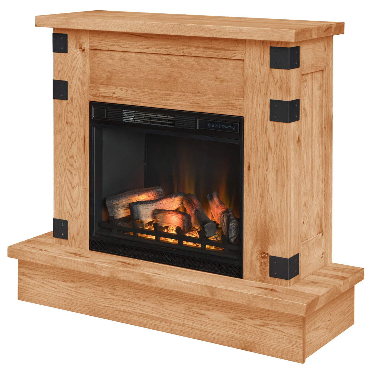 Summit Fireplace in Natural Stain