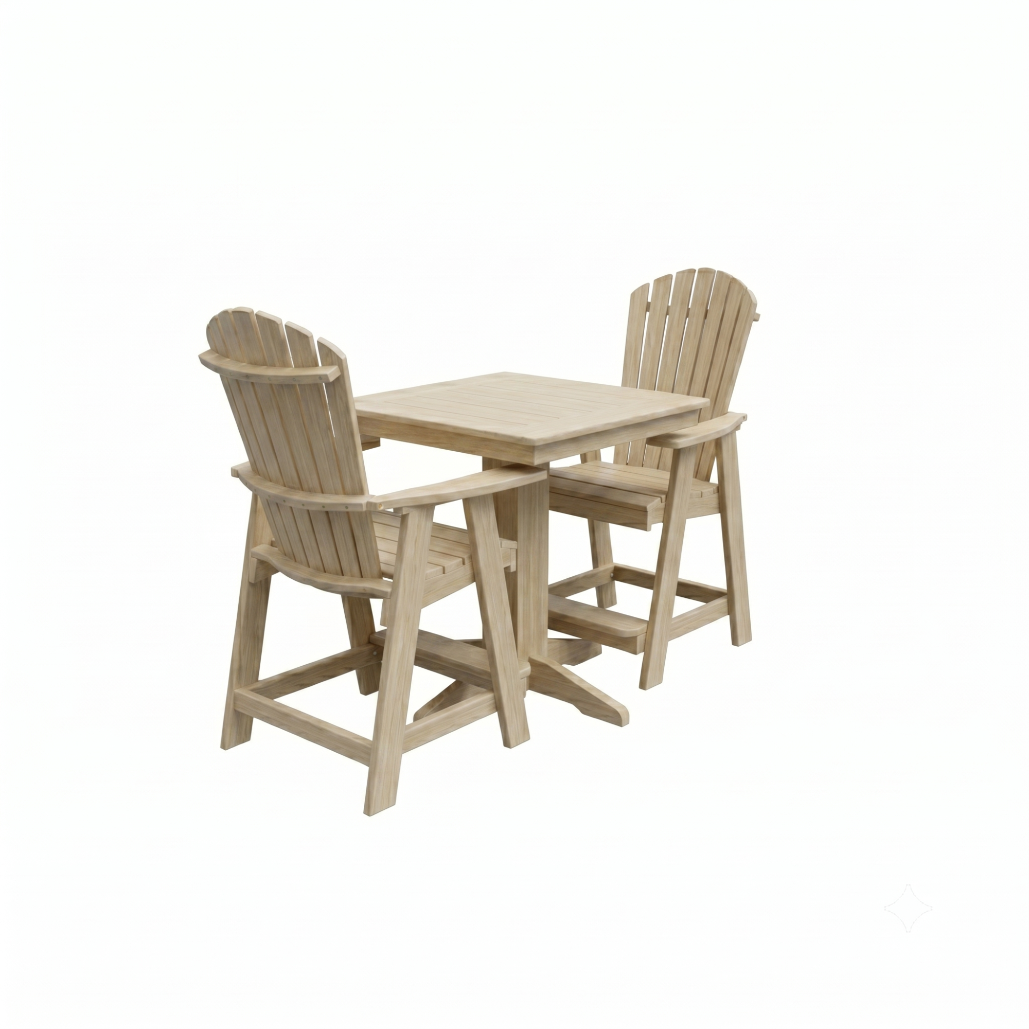 Keystone Amish Co. Sunburst 2-Person Counter Height Poly Dining Set