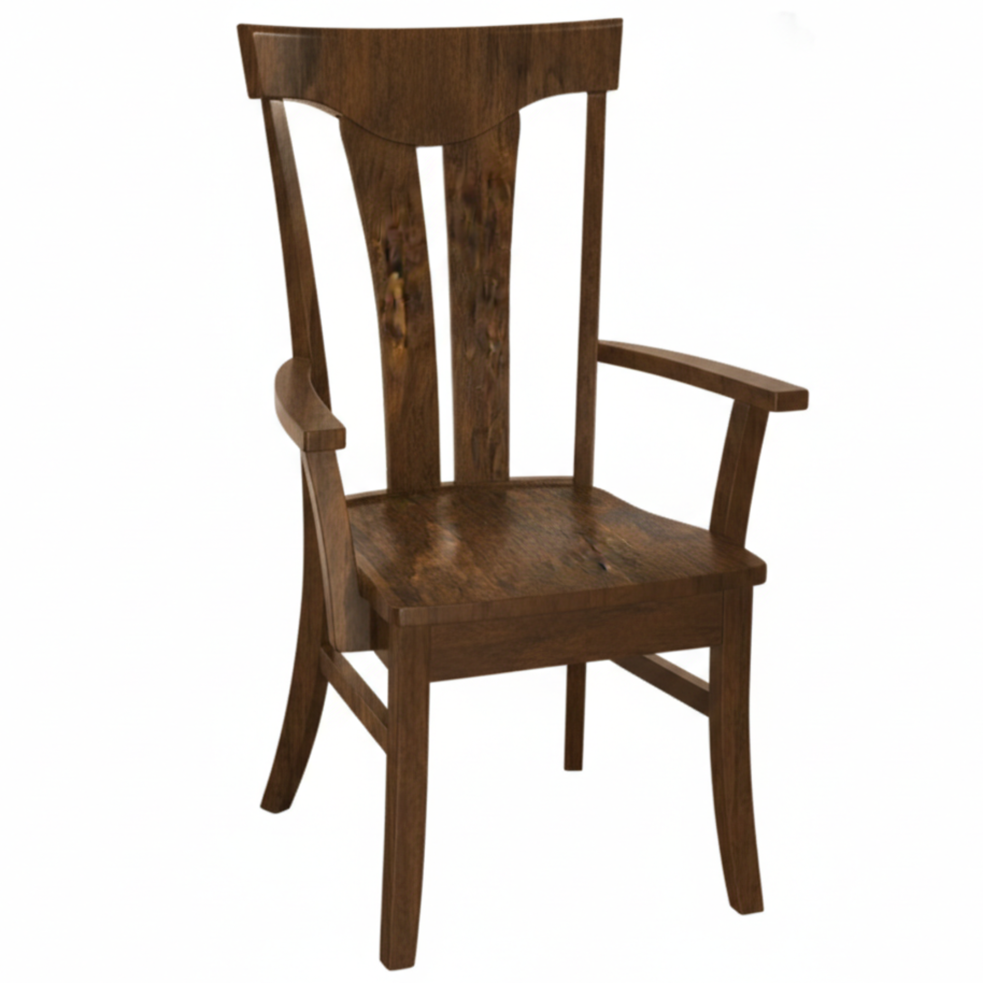 Hoosier Timbercraft Owen Arm Maple Dining Chair with Standard Top
