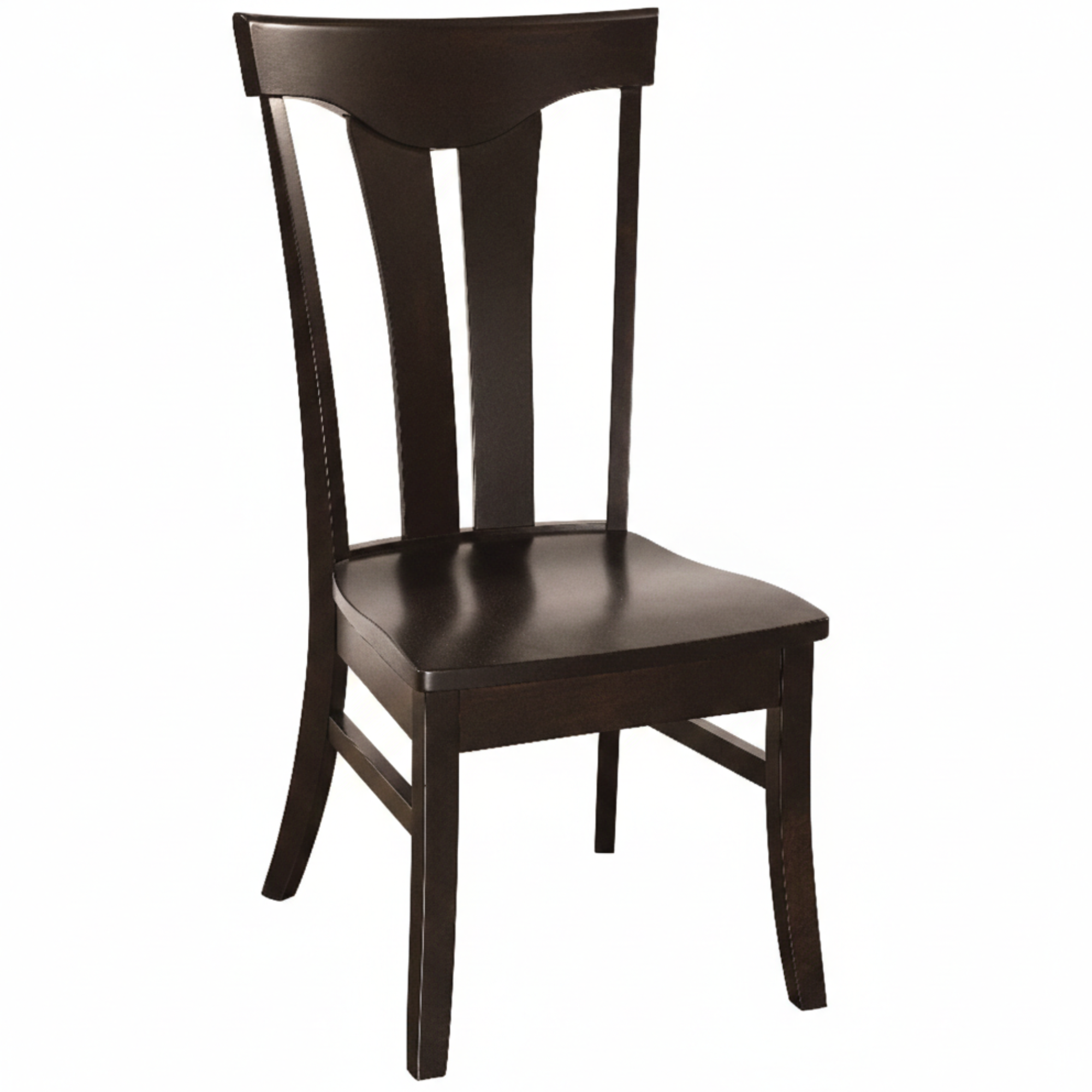 Hoosier Timbercraft Owen Side Dining Chair with Standard Top in Onyx Stain