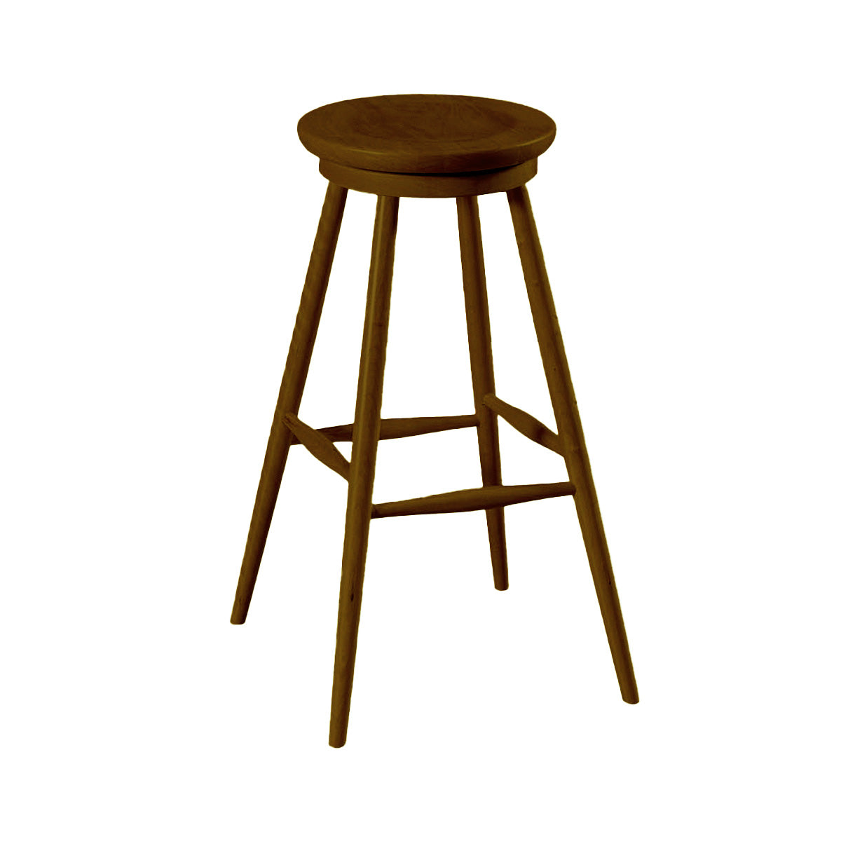 Hoosier Timbercraft Tillman Cherry Wood Swivel Barstool