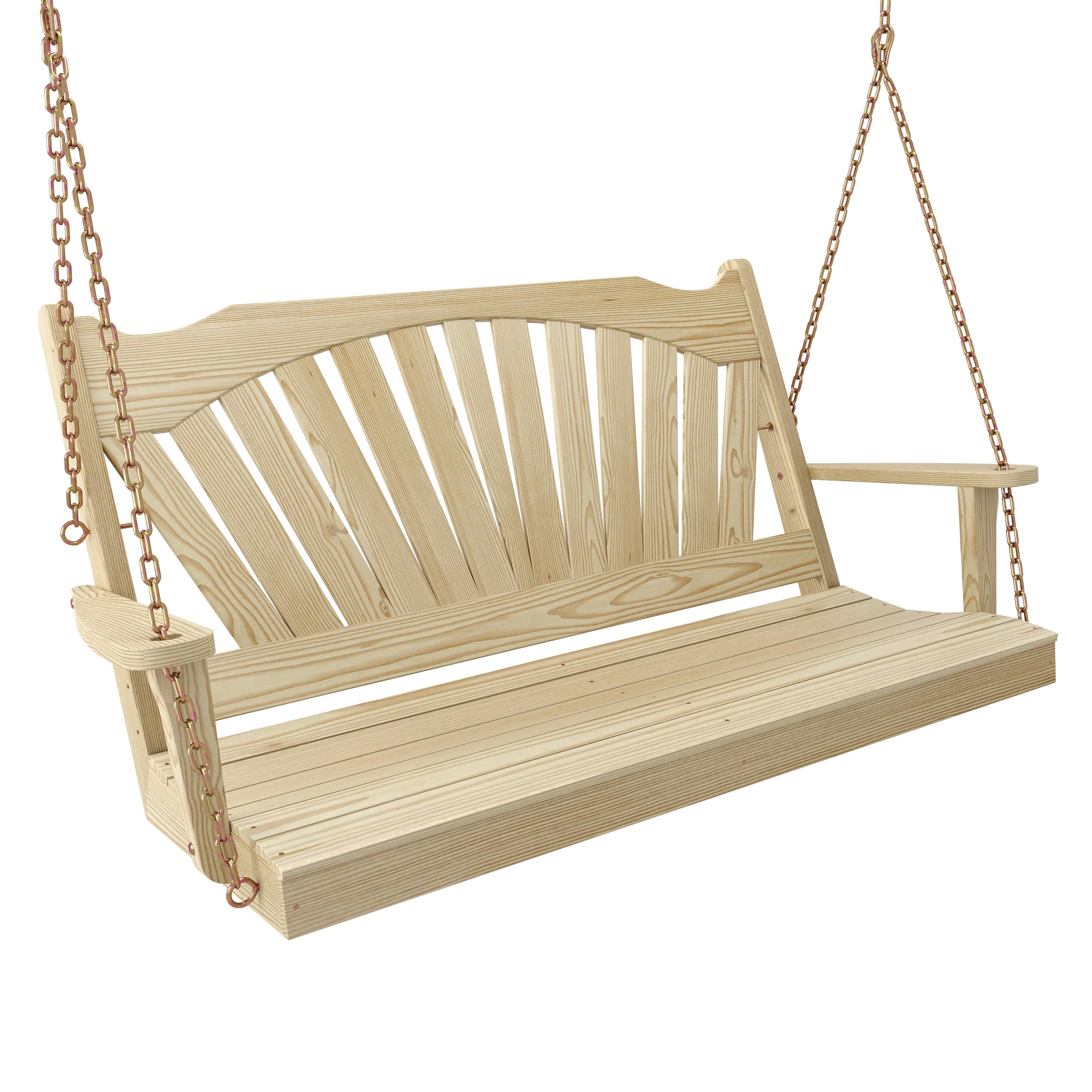 Keystone Amish Co. Sunburst Porch Swing, 6 Foot, Unfinished