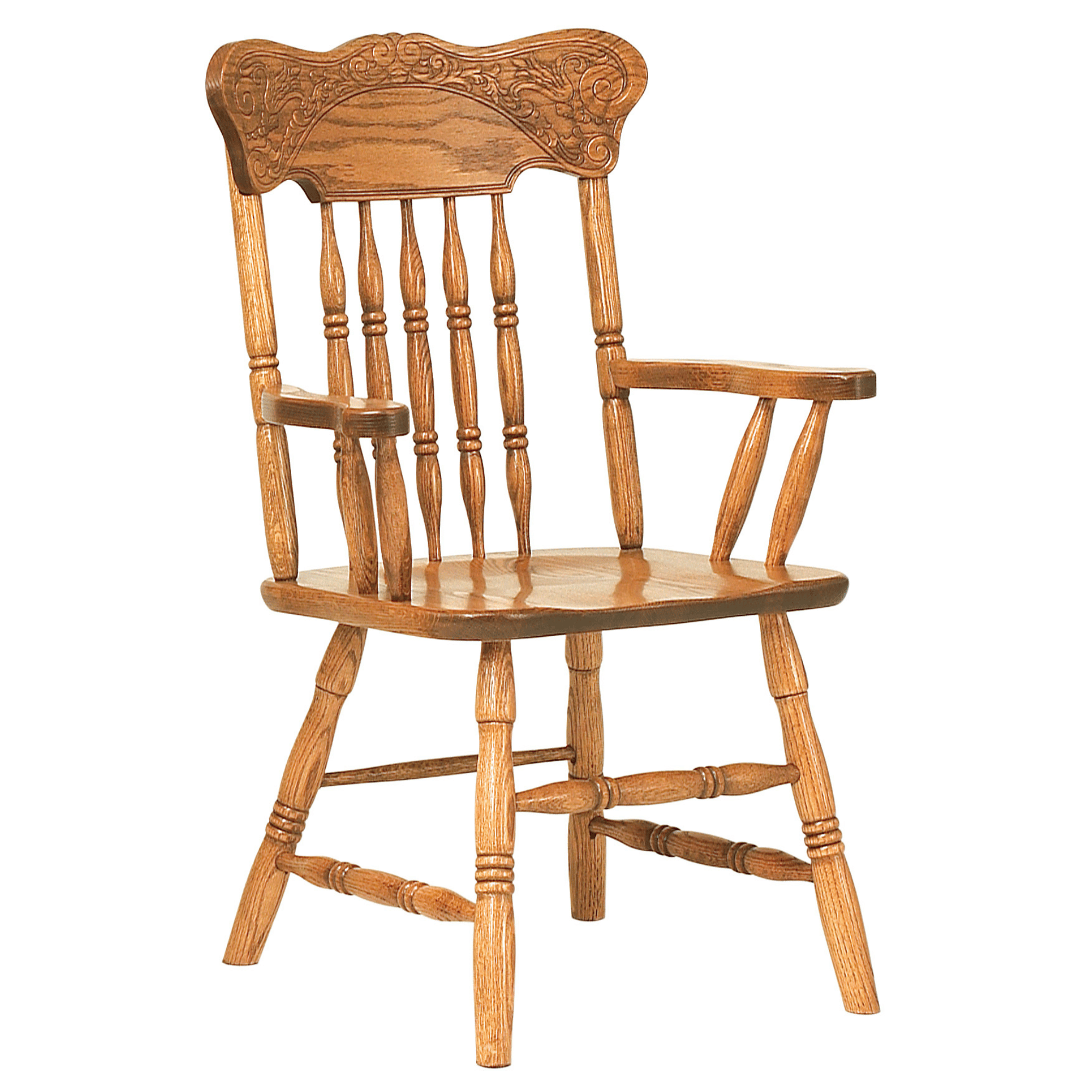 Hoosier Timbercraft Merriam Amish Pressback Dining Arm Chair