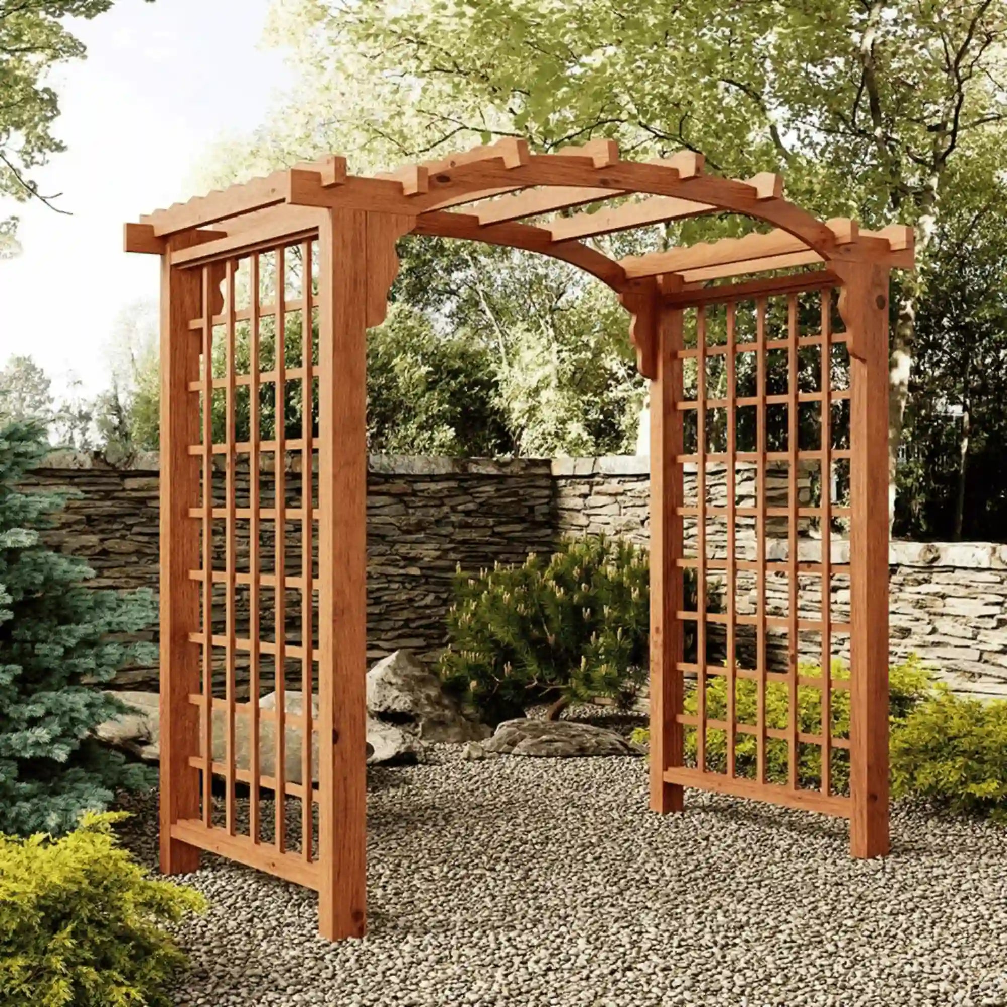 Heritage Lawncraft Georgetown Pressure Treated Wood Garden Arbor