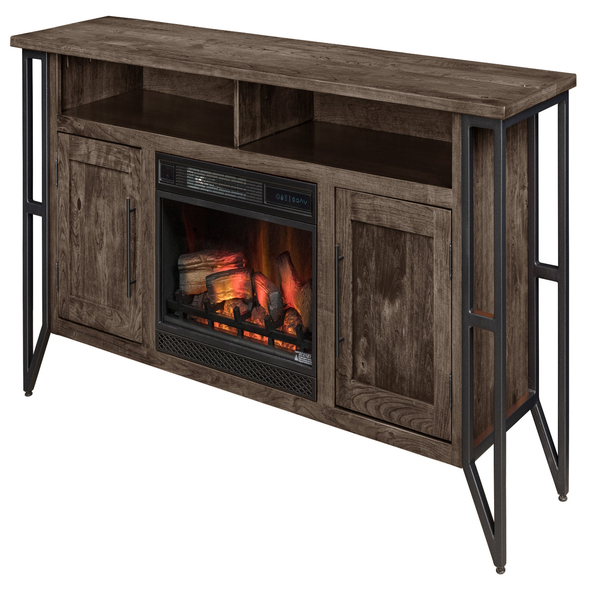 Verona Fireplace Entertainment Center in Driftwood Stain