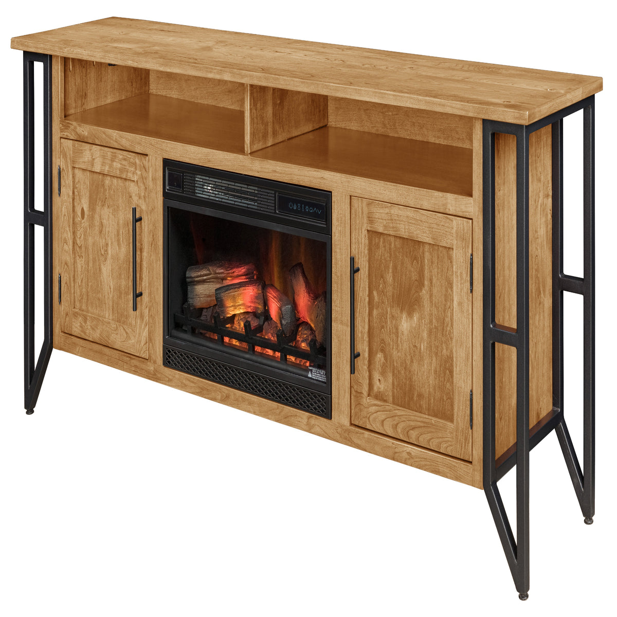 Verona Fireplace Entertainment Center in Granola Stain