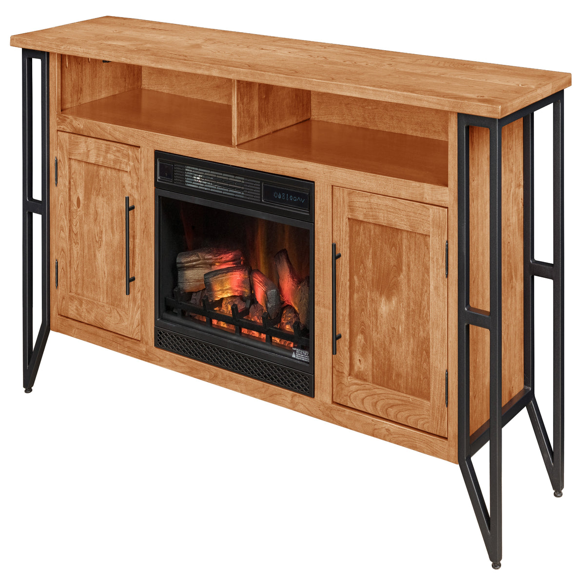 Verona Fireplace Entertainment Center in Natural Stain