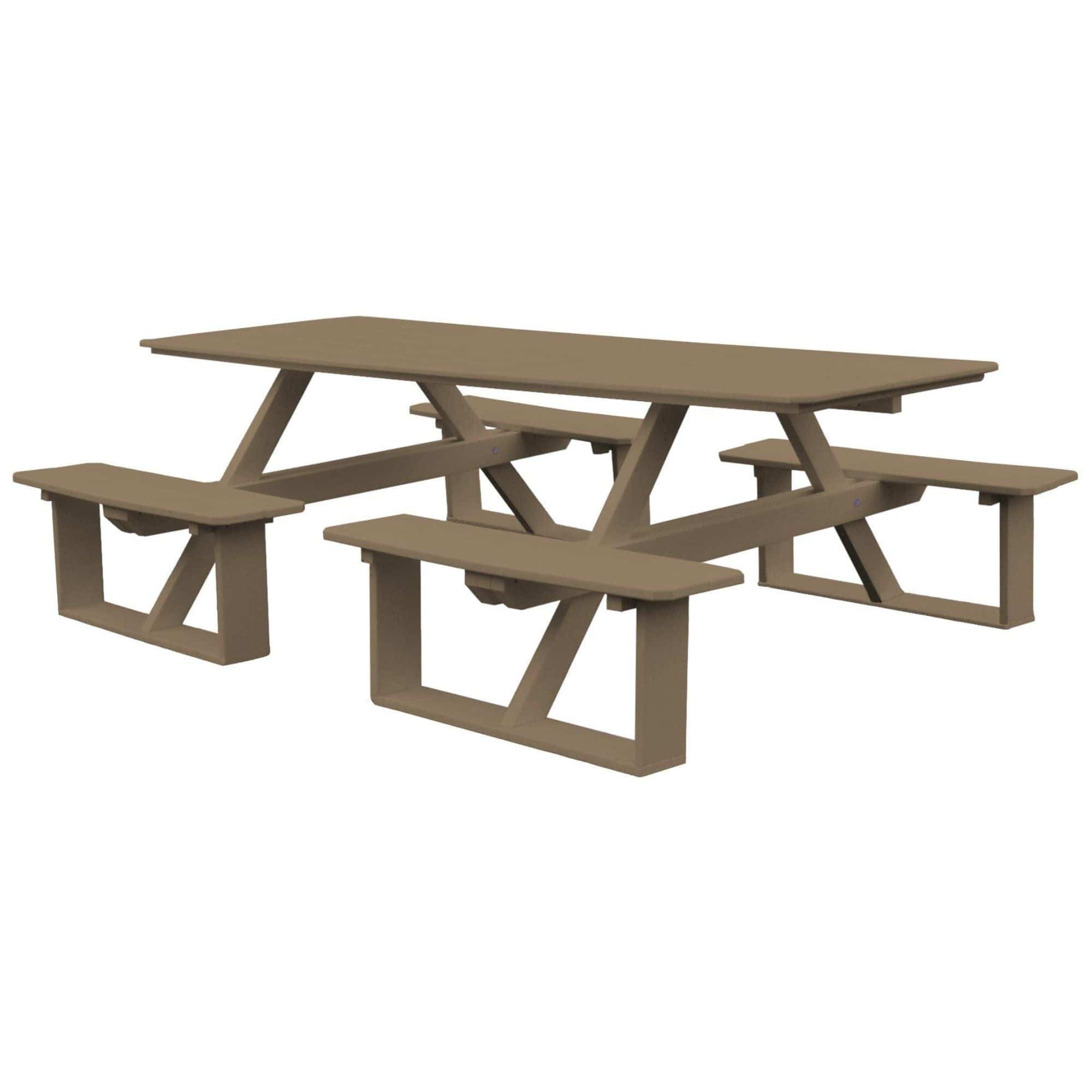 Keystone Amish Co. Traditional Walk-In Poly Lumber Picnic Table