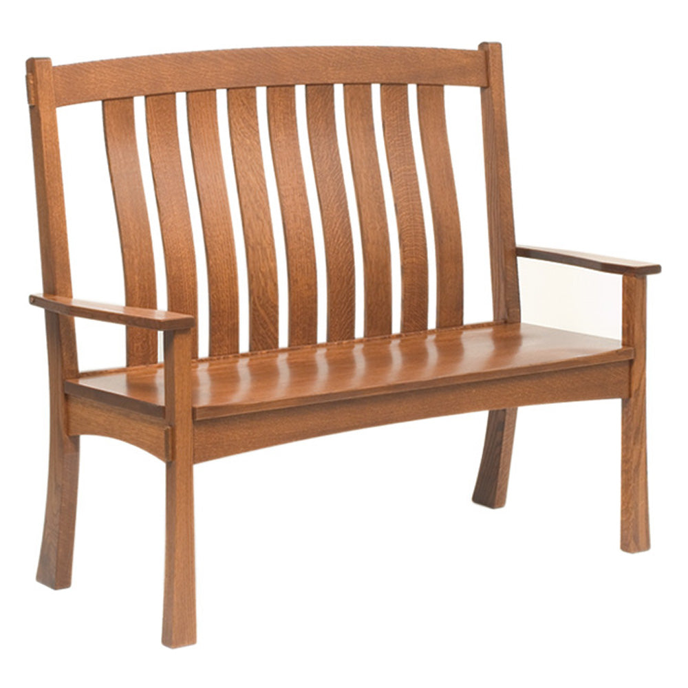 Hoosier Timbercraft Auburn Oak High Backed Bench