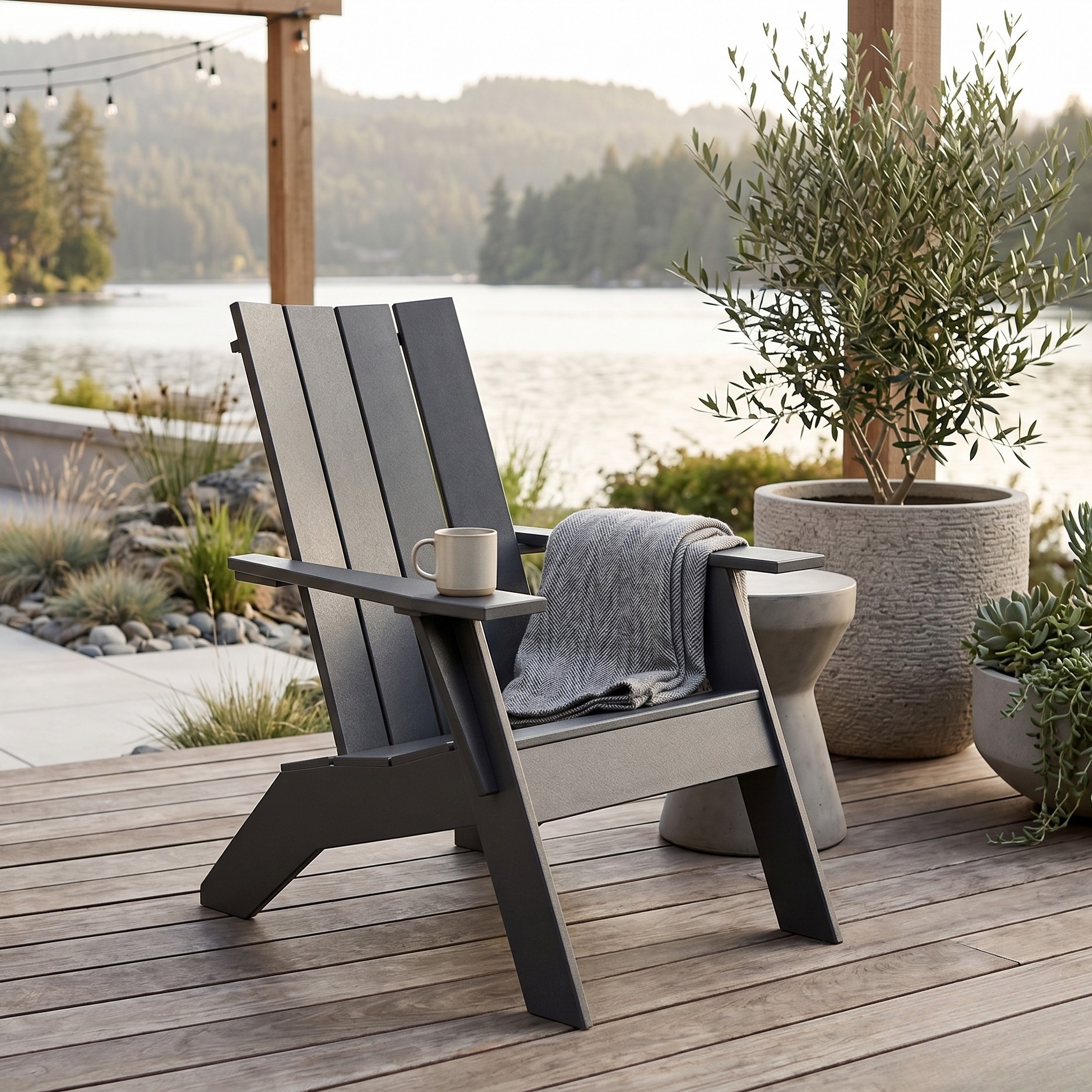 Berlin Gardens Nordic Outdoor Poly Lumber Adirondack Chair
