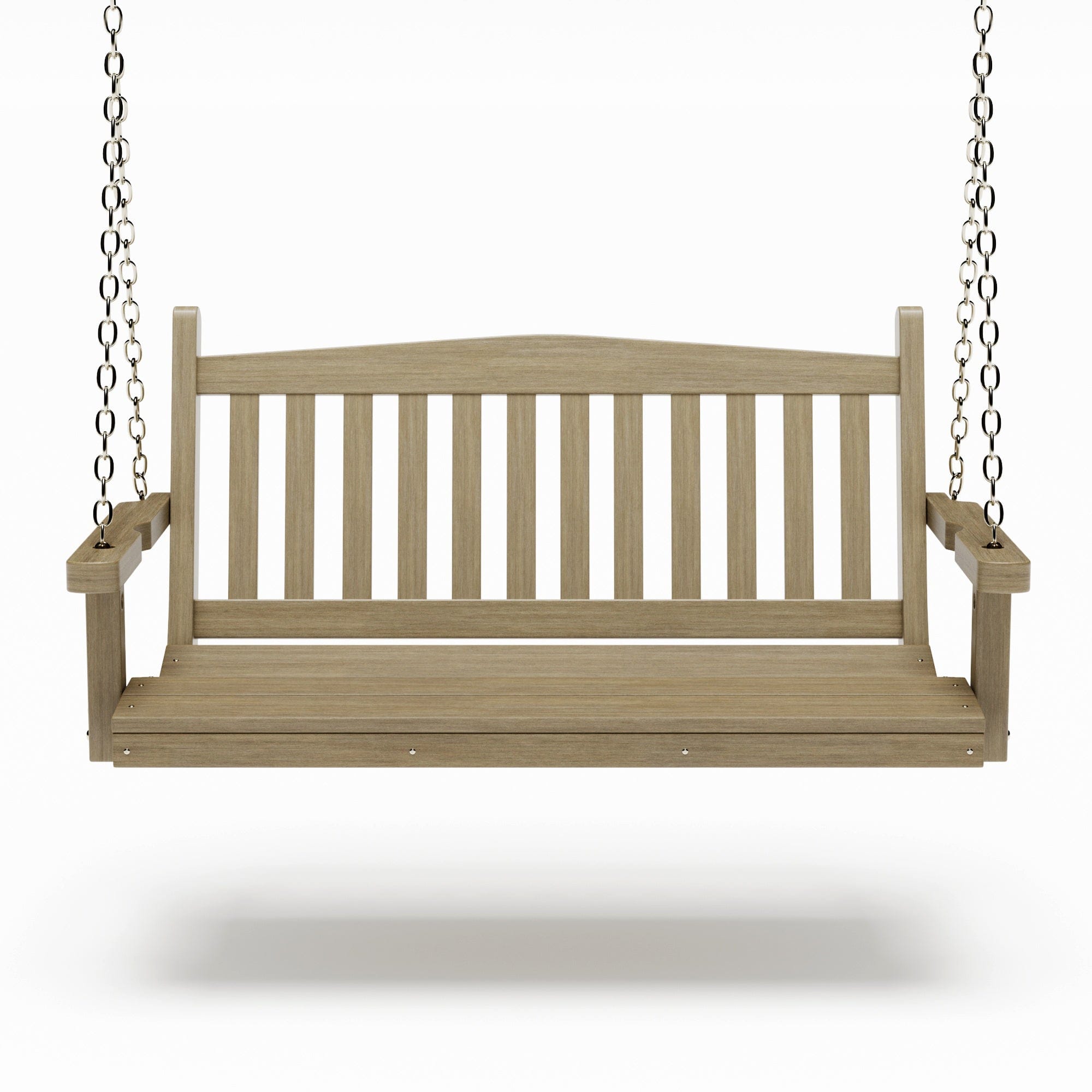 SimplyPoly 4 Foot Amish Made Mission Recycled Plastic Porch Swing, Black